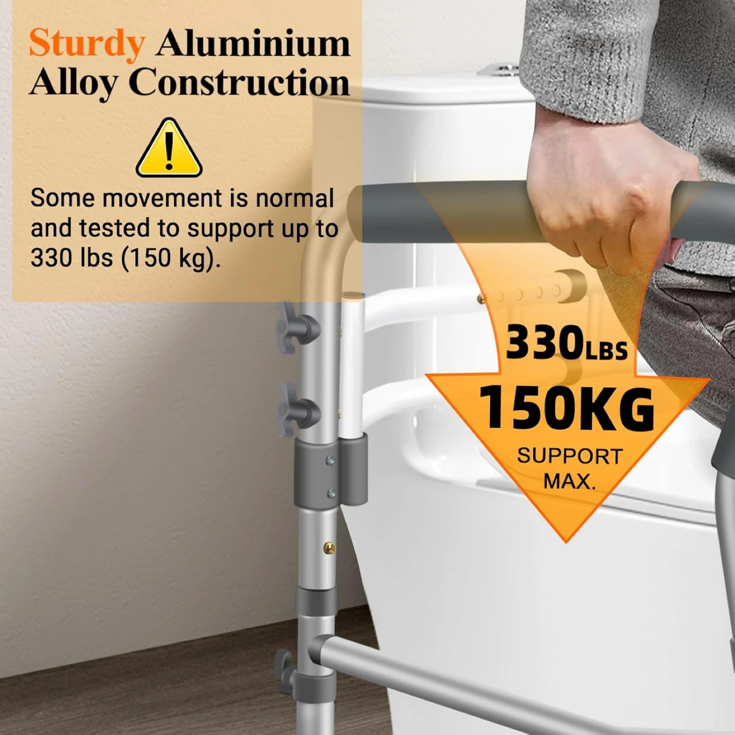 Adjustable Toilet Safety Rails - Mobility Aid - photo 3