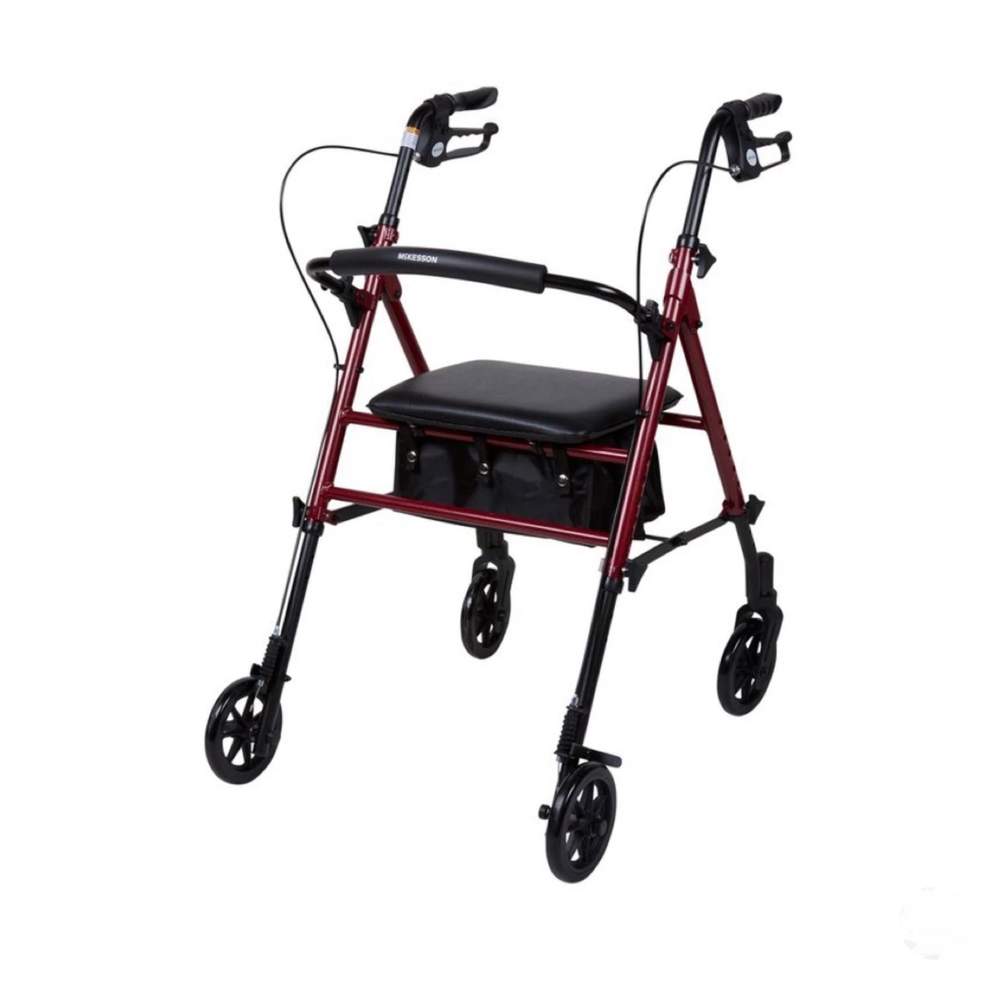 McKesson Bariatric Rollator Walker - Burgundy - photo 3