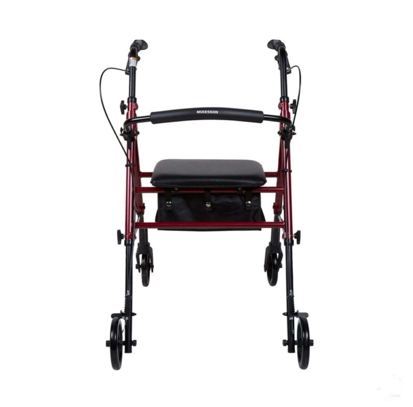 McKesson Bariatric Rollator Walker - Burgundy - photo 2