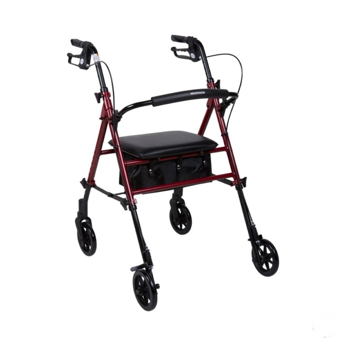 McKesson Bariatric Rollator Walker - Burgundy