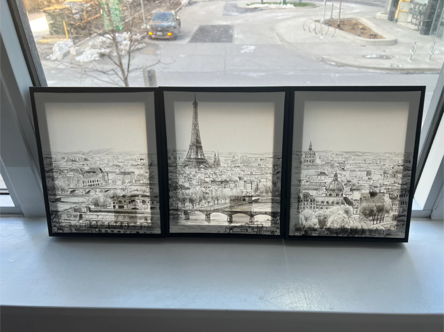 Paris Skyline Framed Triptych Art - photo 5