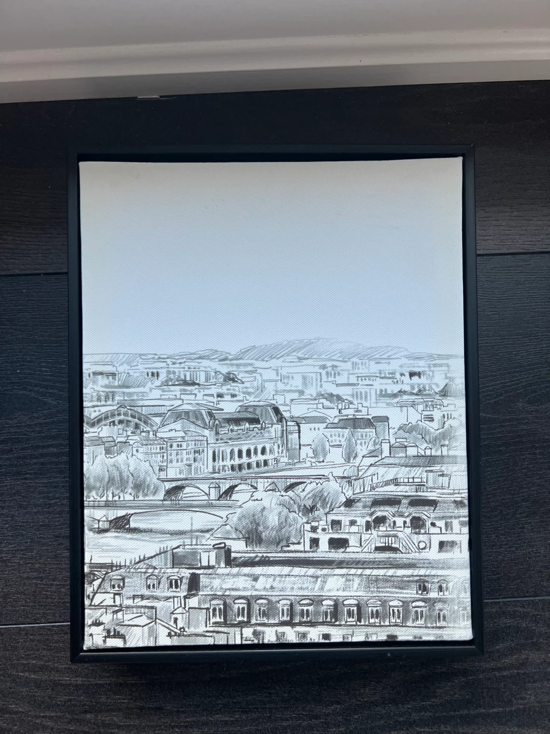Paris Skyline Framed Triptych Art - photo 4