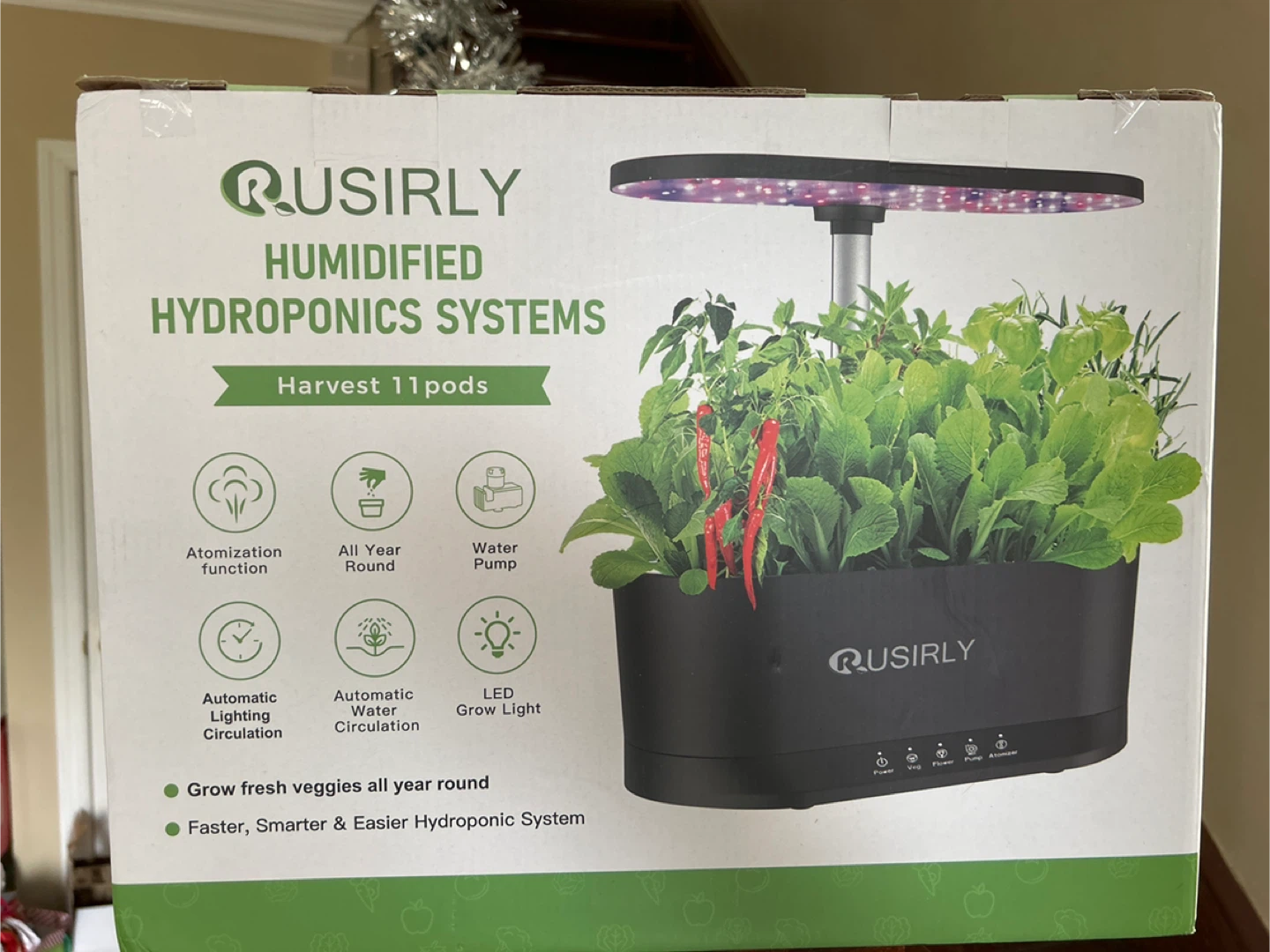 QUSIRLY Humidified Hydroponics System - Harvest 11 Pods