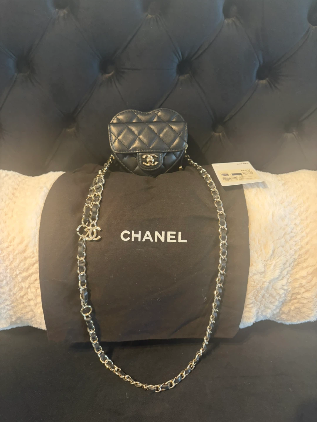 Chanel Heart Bag Black/Burgundy