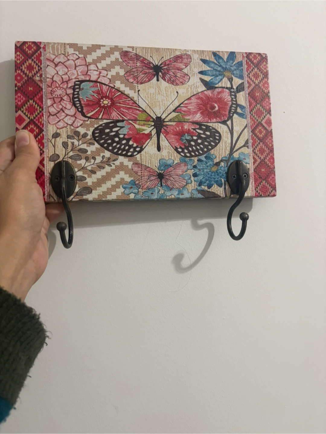 Butterfly Wall Decor with Hooks