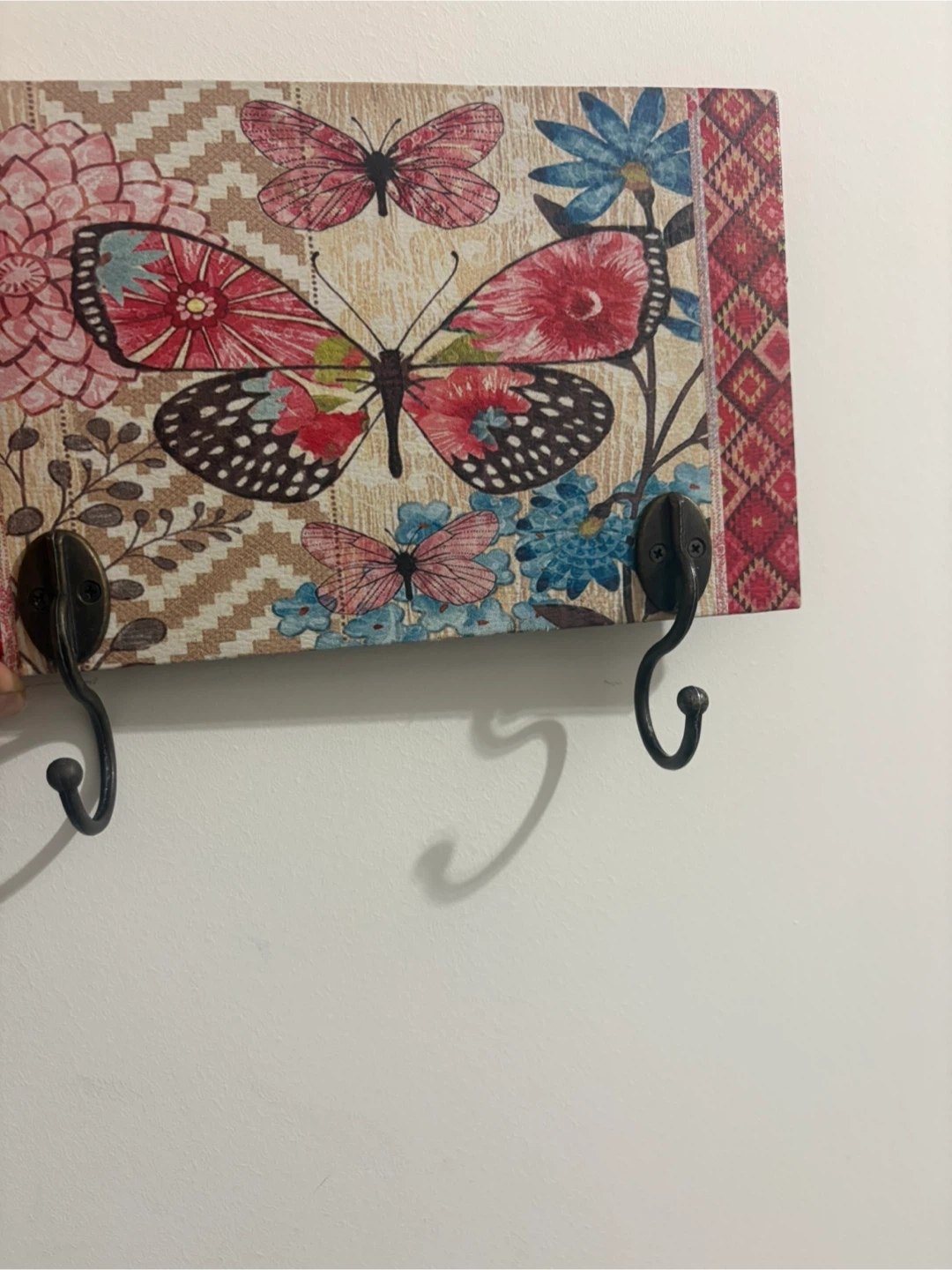 Butterfly Wall Decor with Hooks - photo 3