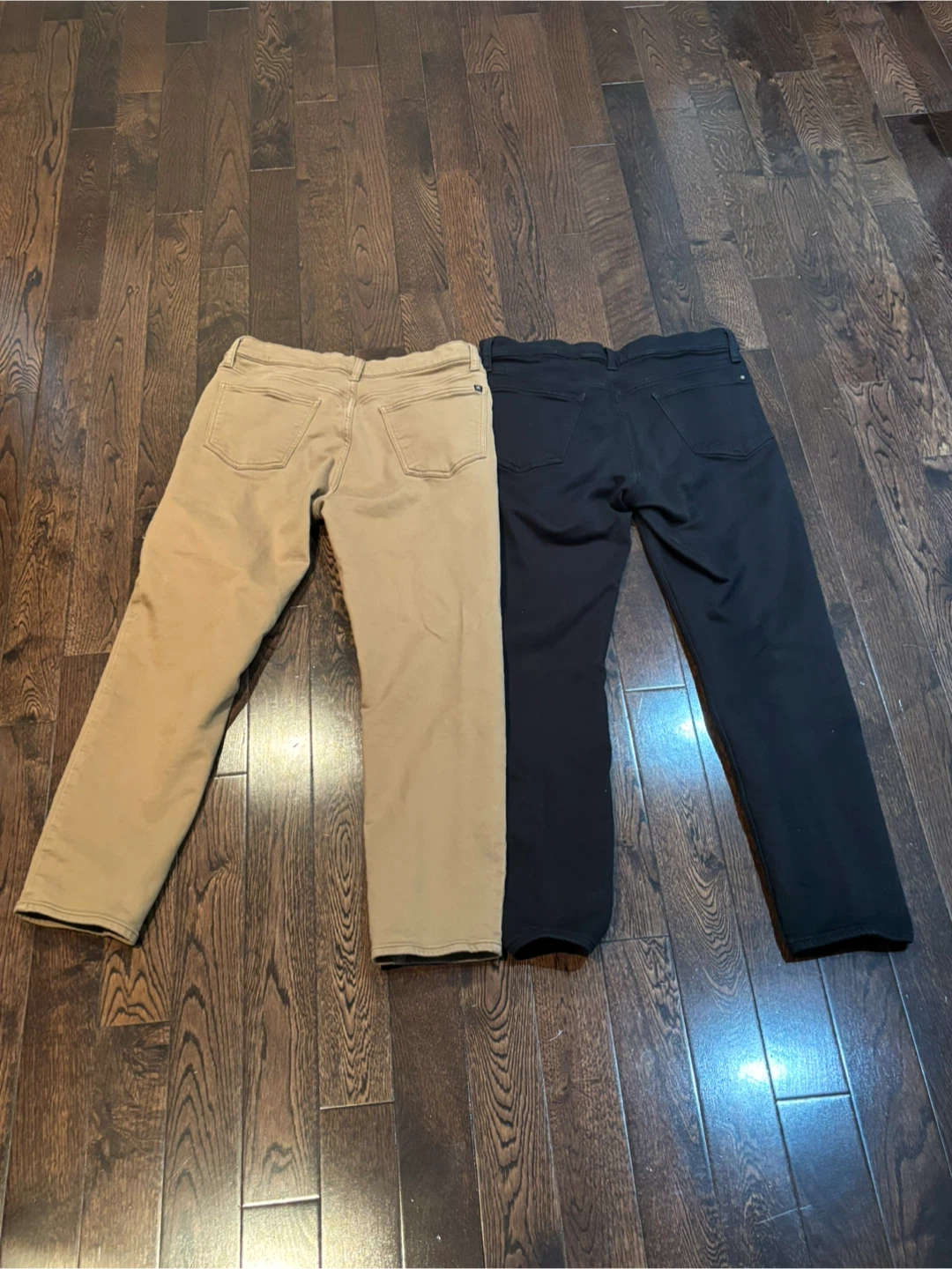 Two pairs of men's jeans, black and tan - photo 5