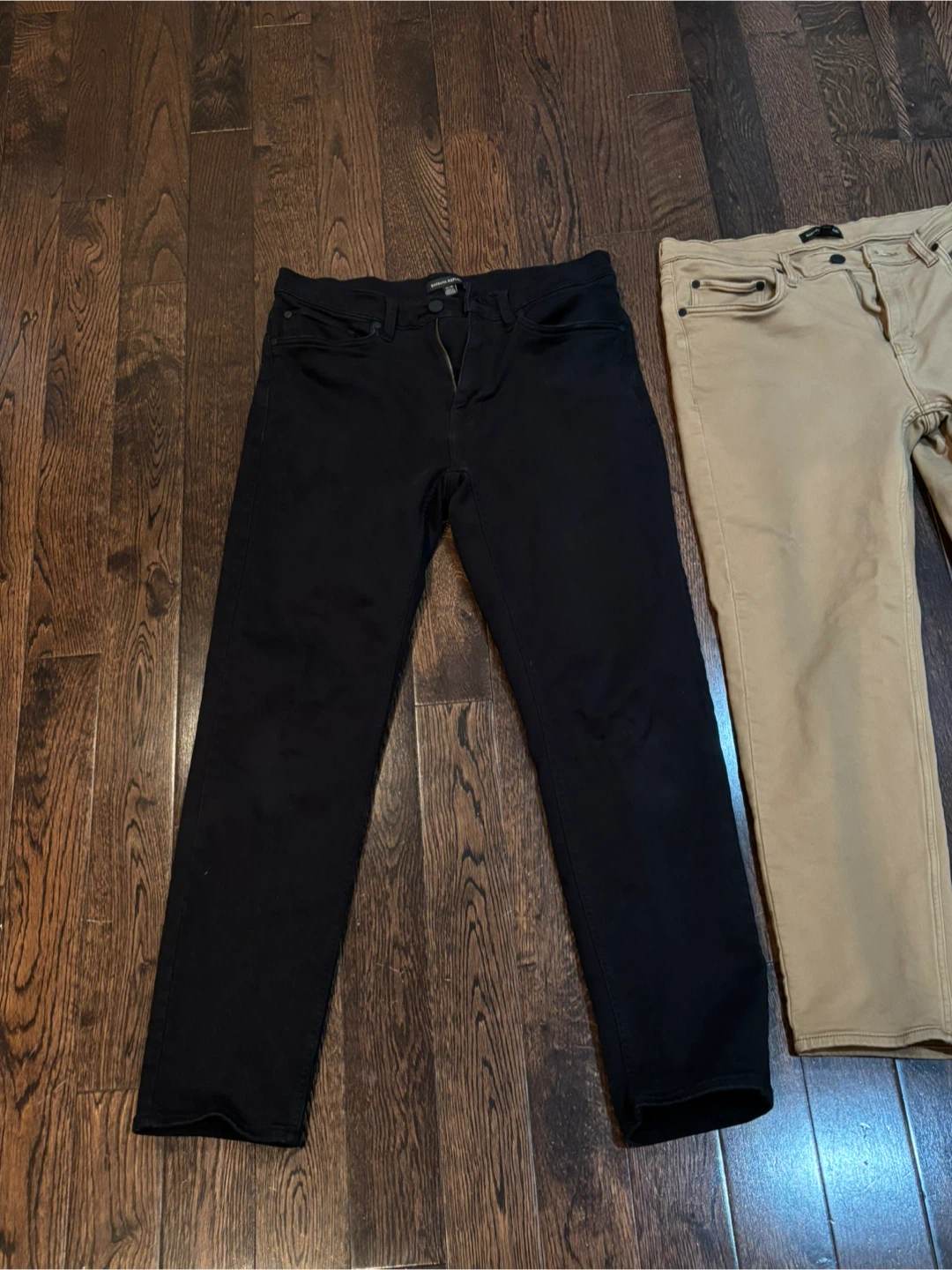Two pairs of men's jeans, black and tan - photo 3