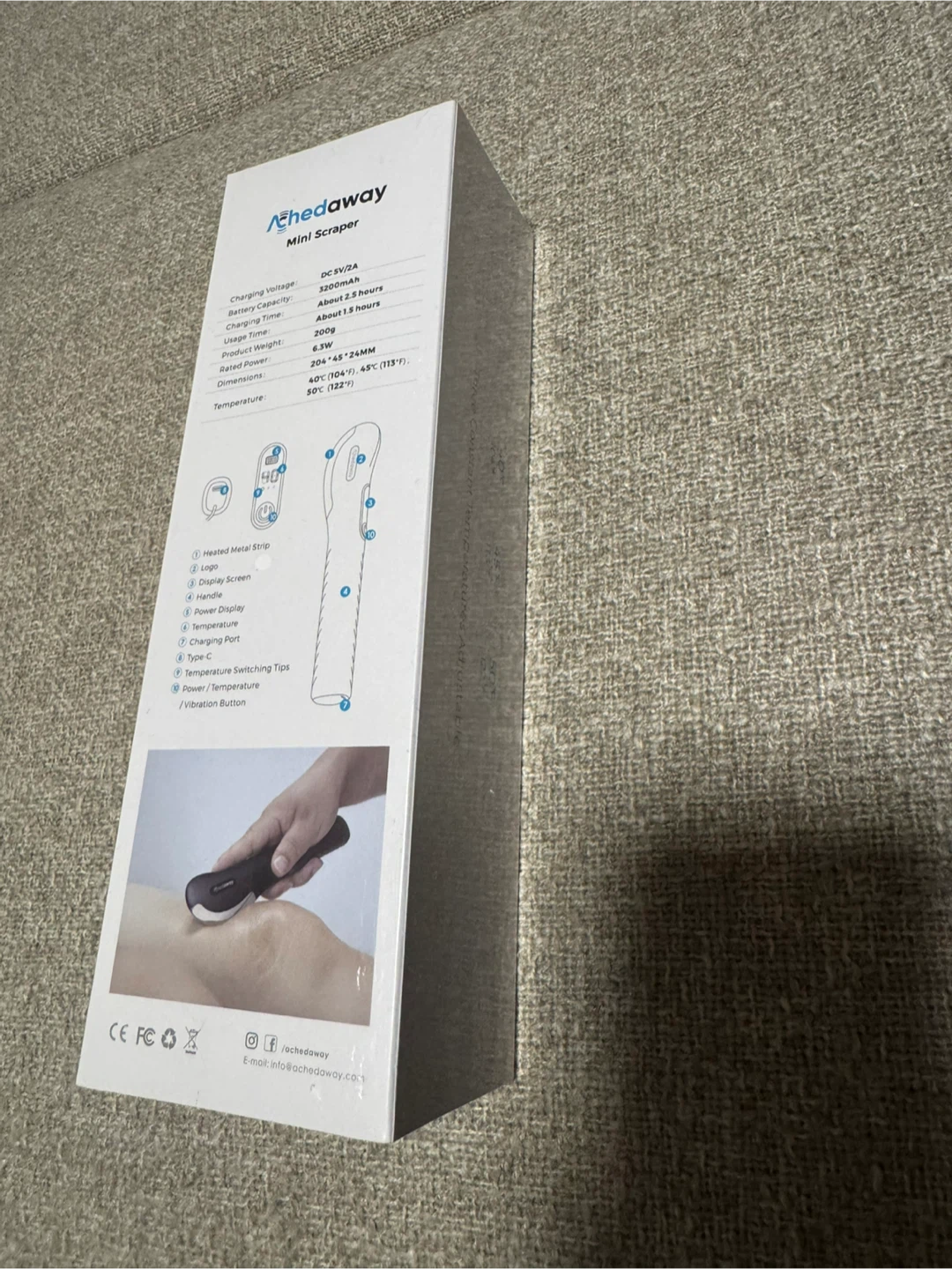 Achedaway Mini Scraper - Heated massage Tool - photo 4