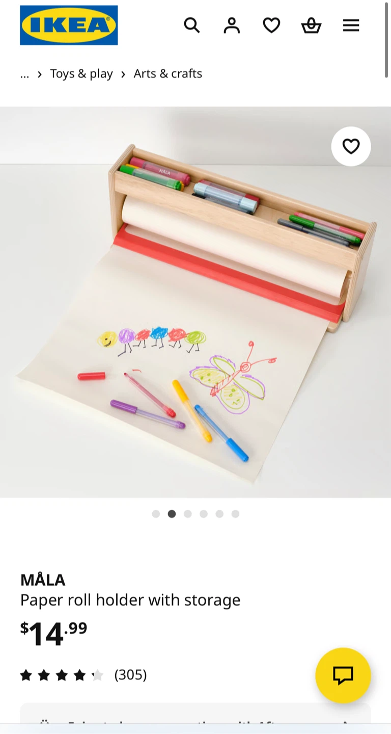 IKEA MÅLA Paper Roll Holder with Storage