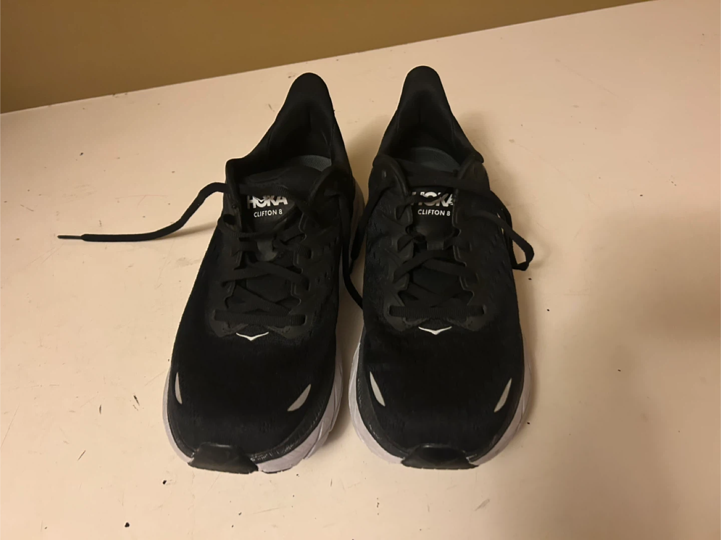 Hoka new never worn  Clifton 9.5 ladies Black Running Shoes - photo 4