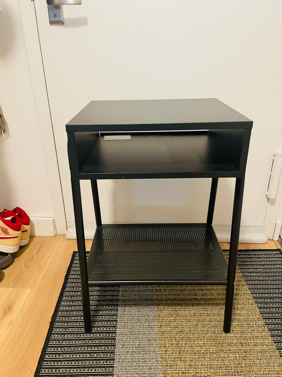 IKEA Black Metal Side Table