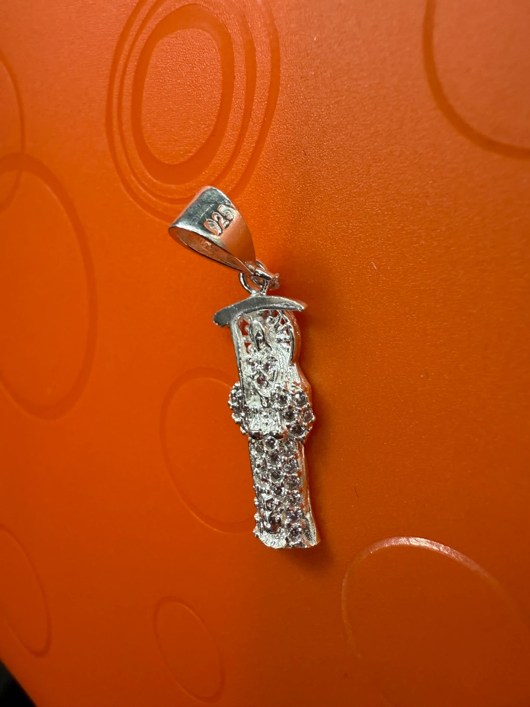 Santa Muerte 925 Silver Pendant - photo 3