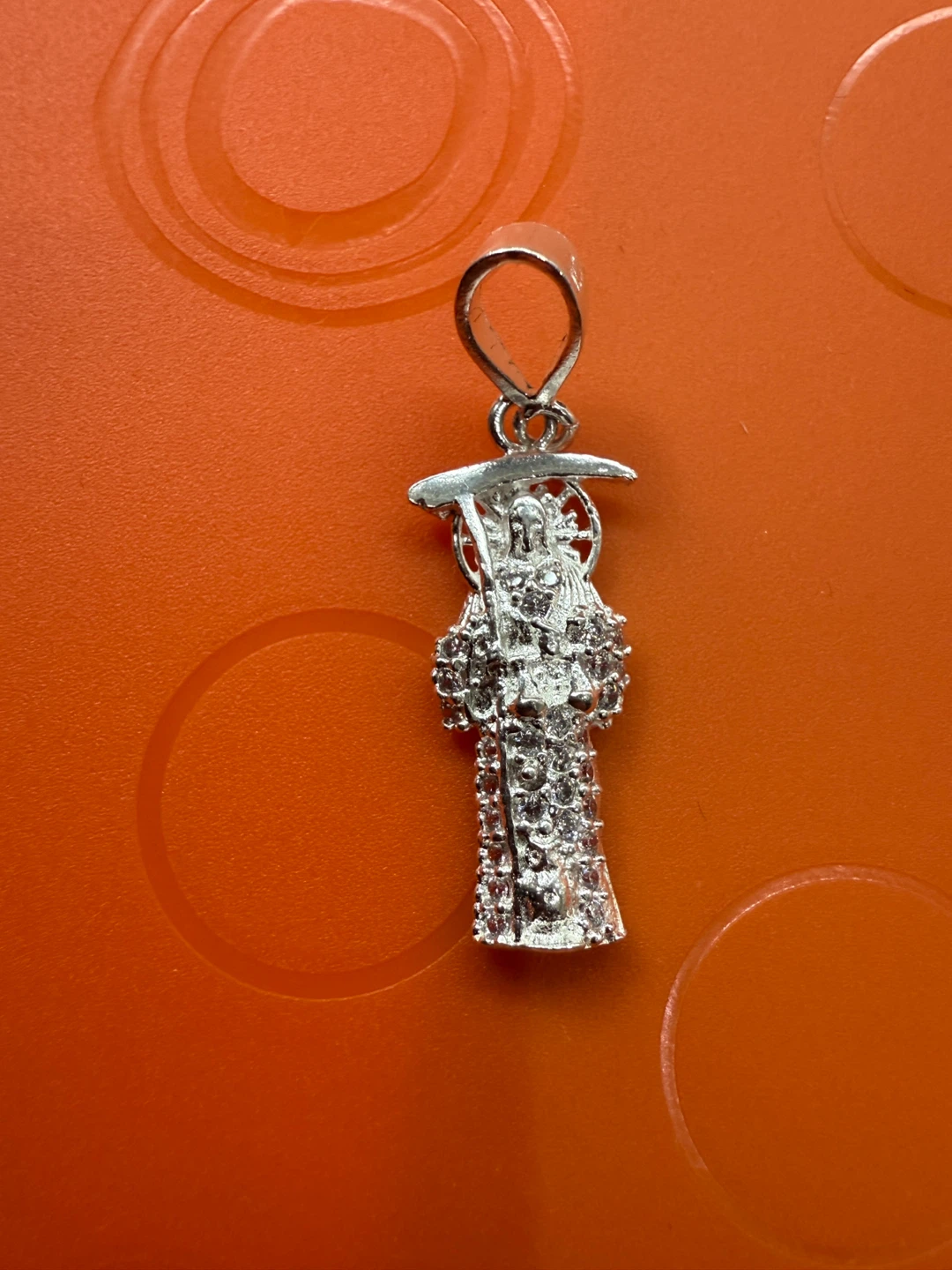 Santa Muerte 925 Silver Pendant - photo 2