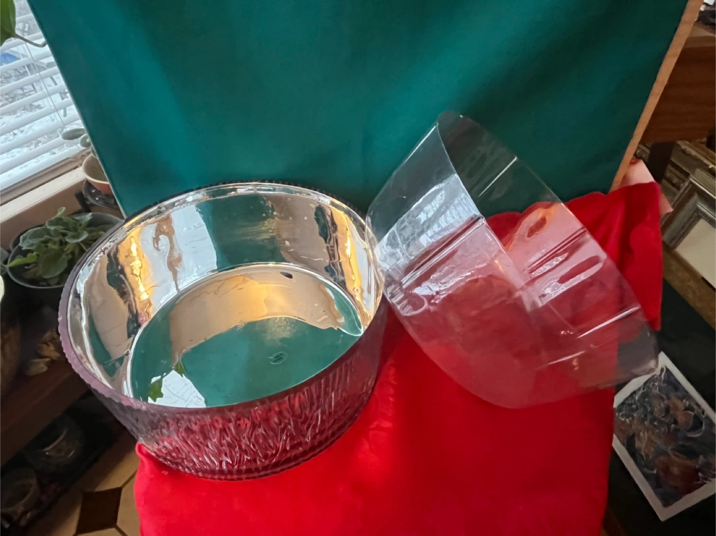 Ice bucket/Planter bowl with plastic insert - photo 3