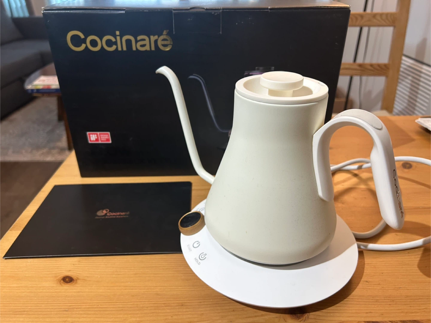Cocinare Electric Kettle White controlled temperature