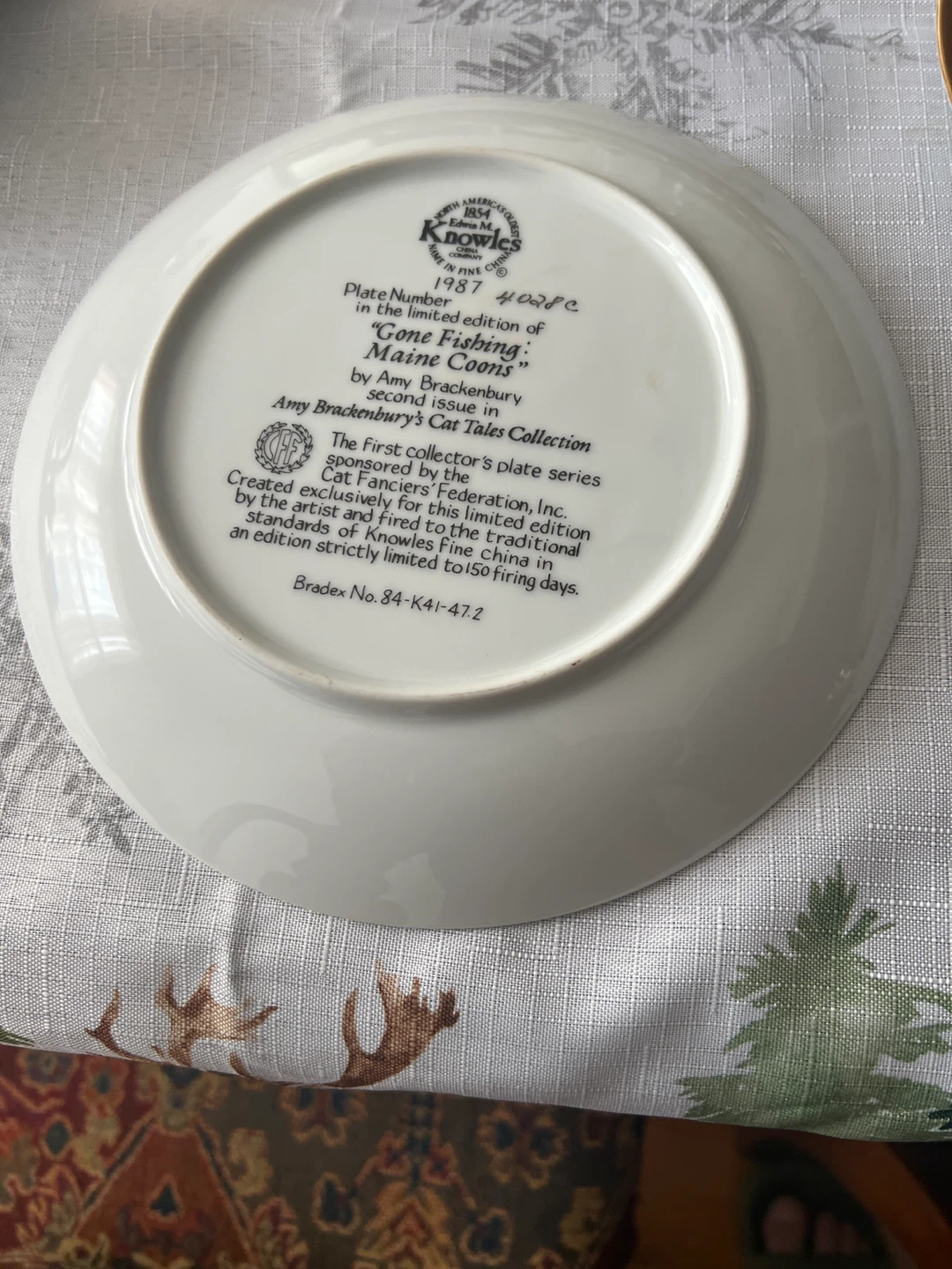 Knowles 'Gone Fishing' Collector Plate - photo 2