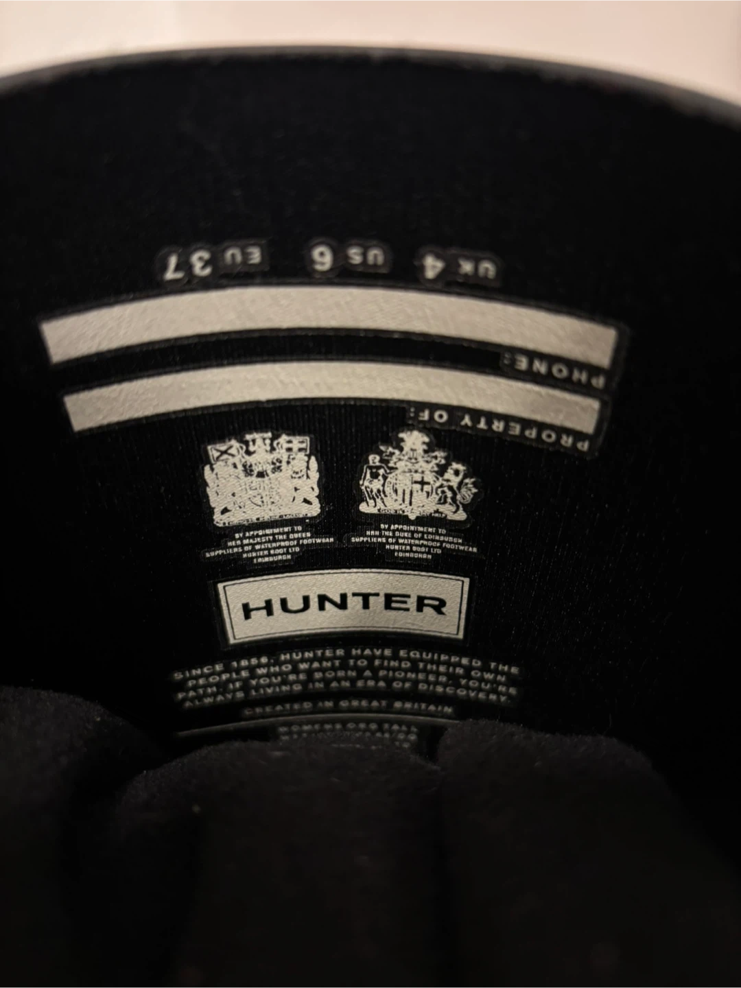 Hunter Original Tall Boots with Knit Lining - Size US 6 - photo 3