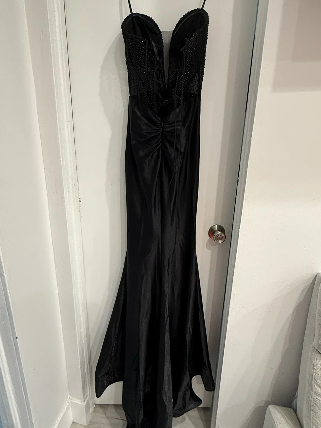 Black Corset Bodice Formal Dress - photo 3