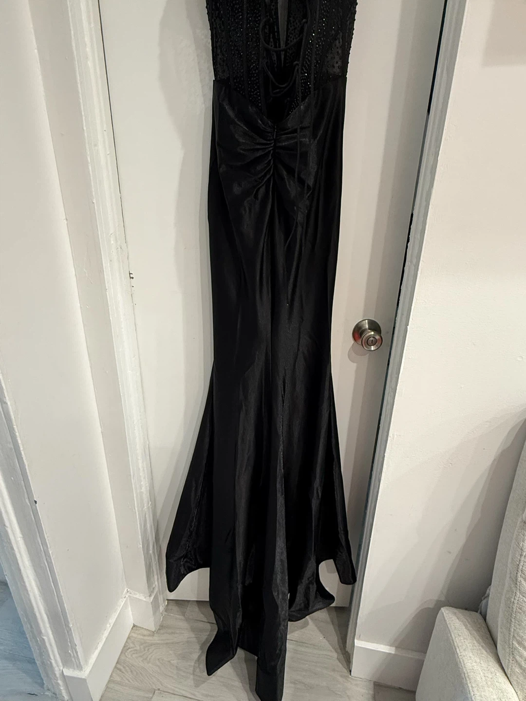 Black Corset Bodice Formal Dress - photo 2