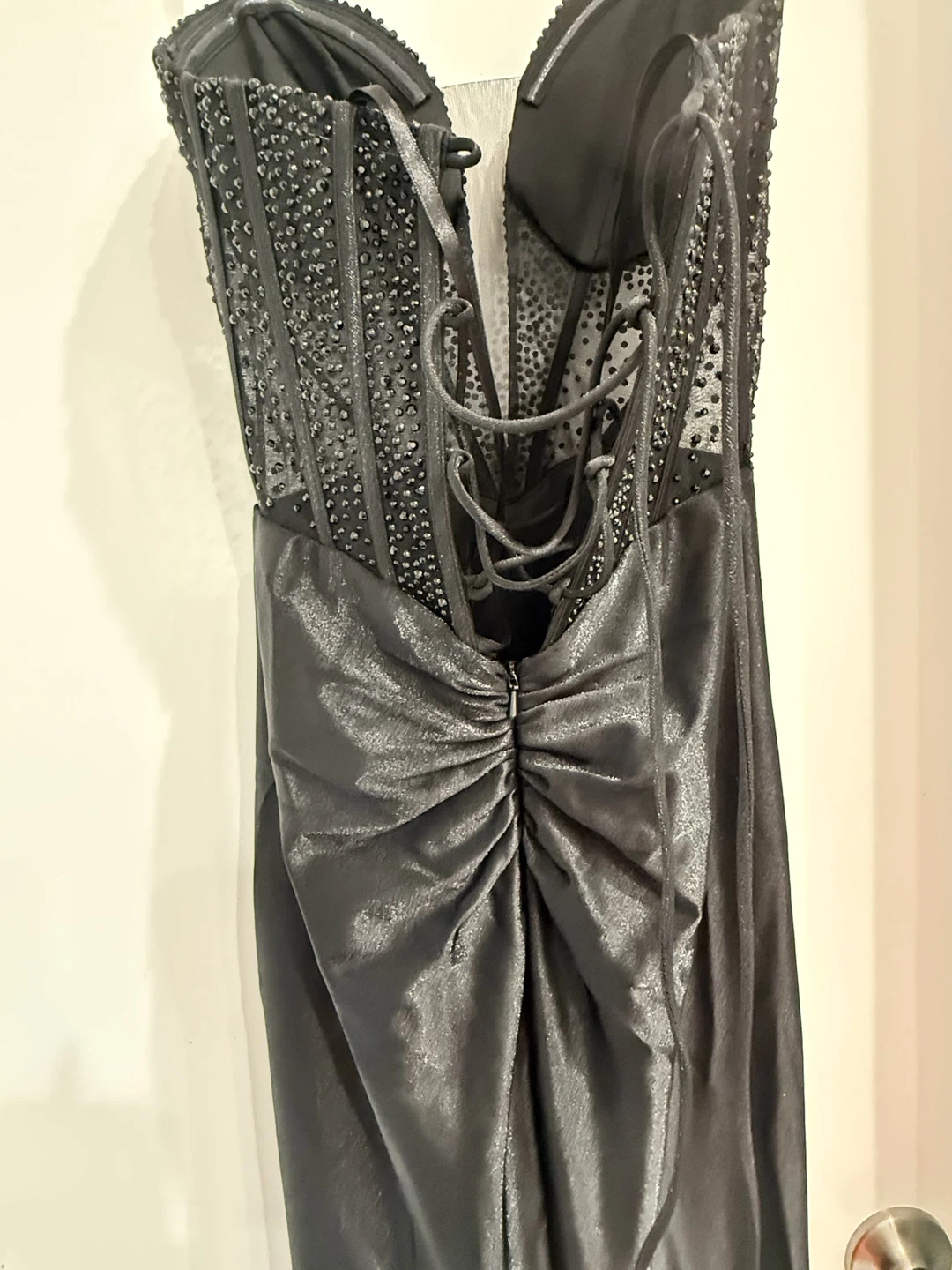 Black Corset Bodice Formal Dress