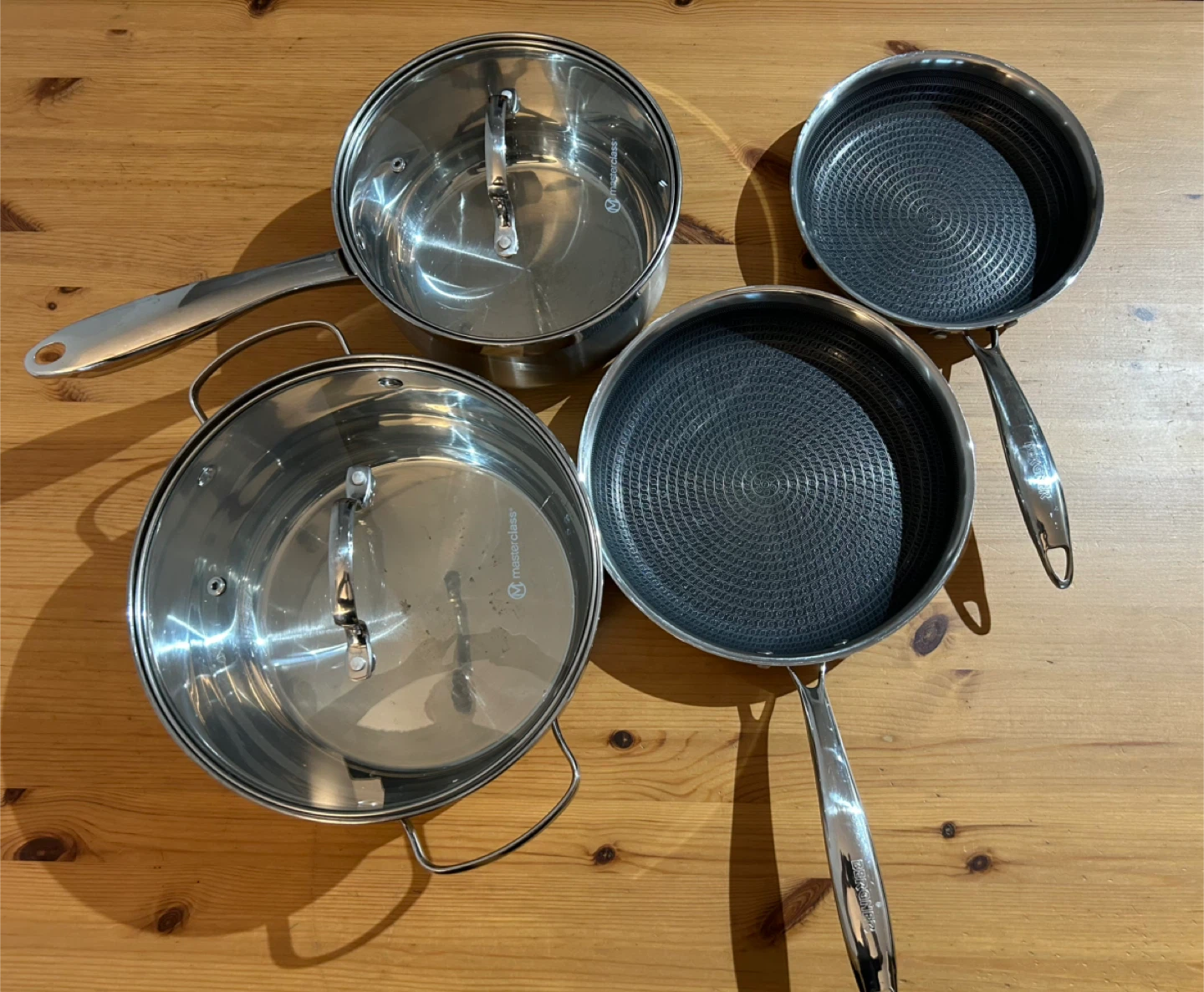 MasterClass & Bergner Stainless Steel Cookware Set + colander