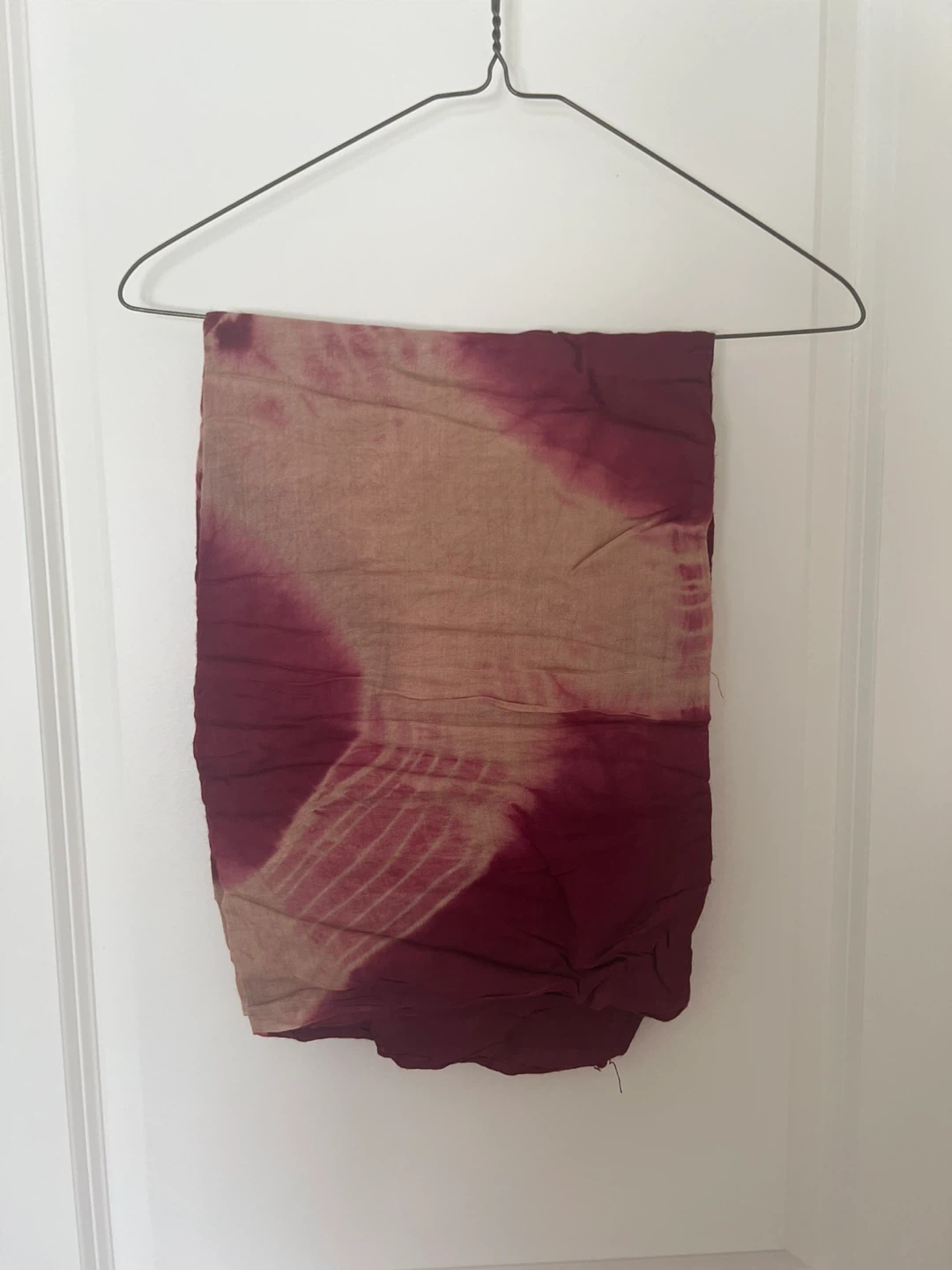 Burgundy Embroidered Tunic & Brown Tie-Dye Scarf - photo 2