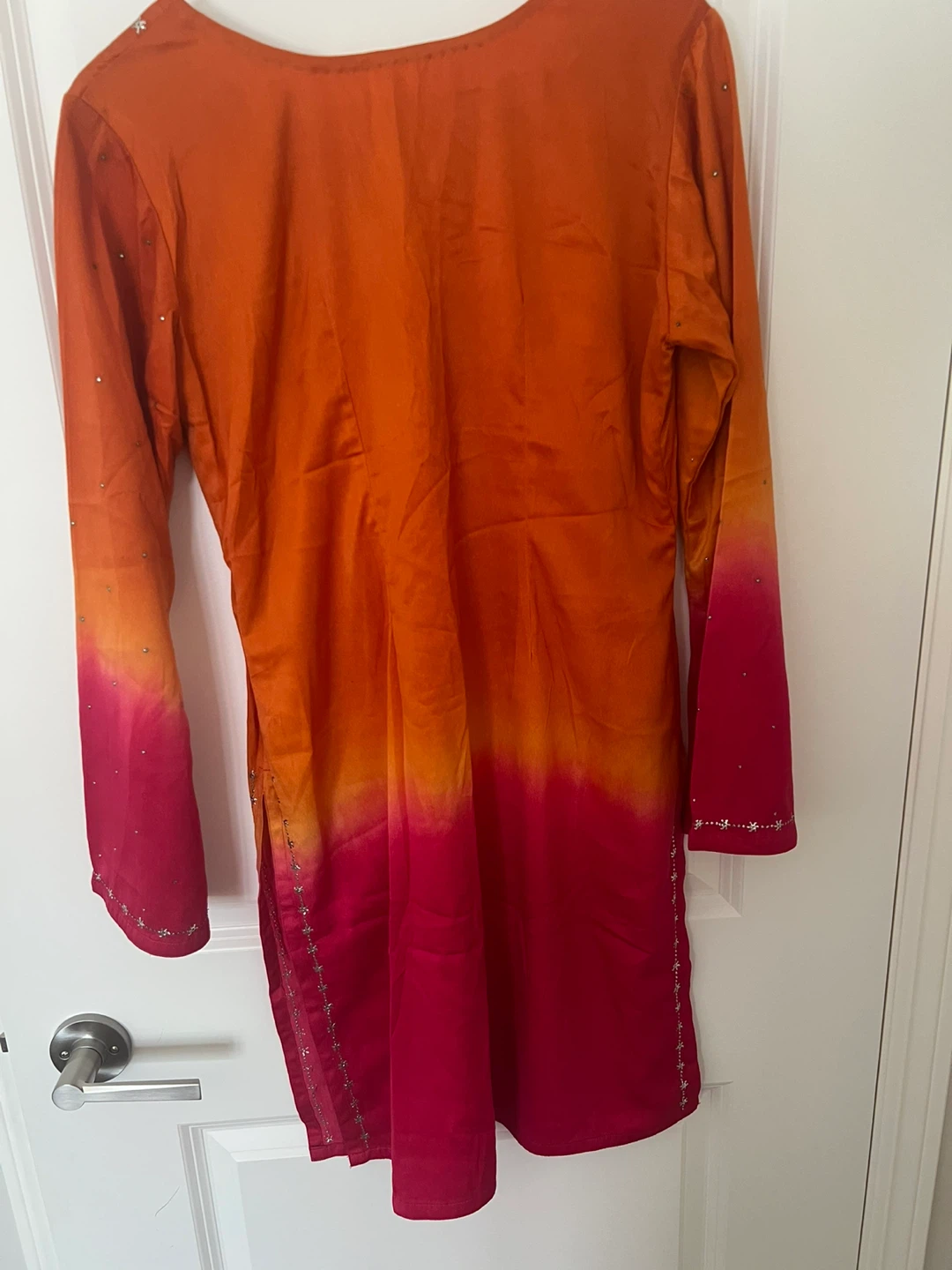 Orange & Pink Ombre Salwar Kameez