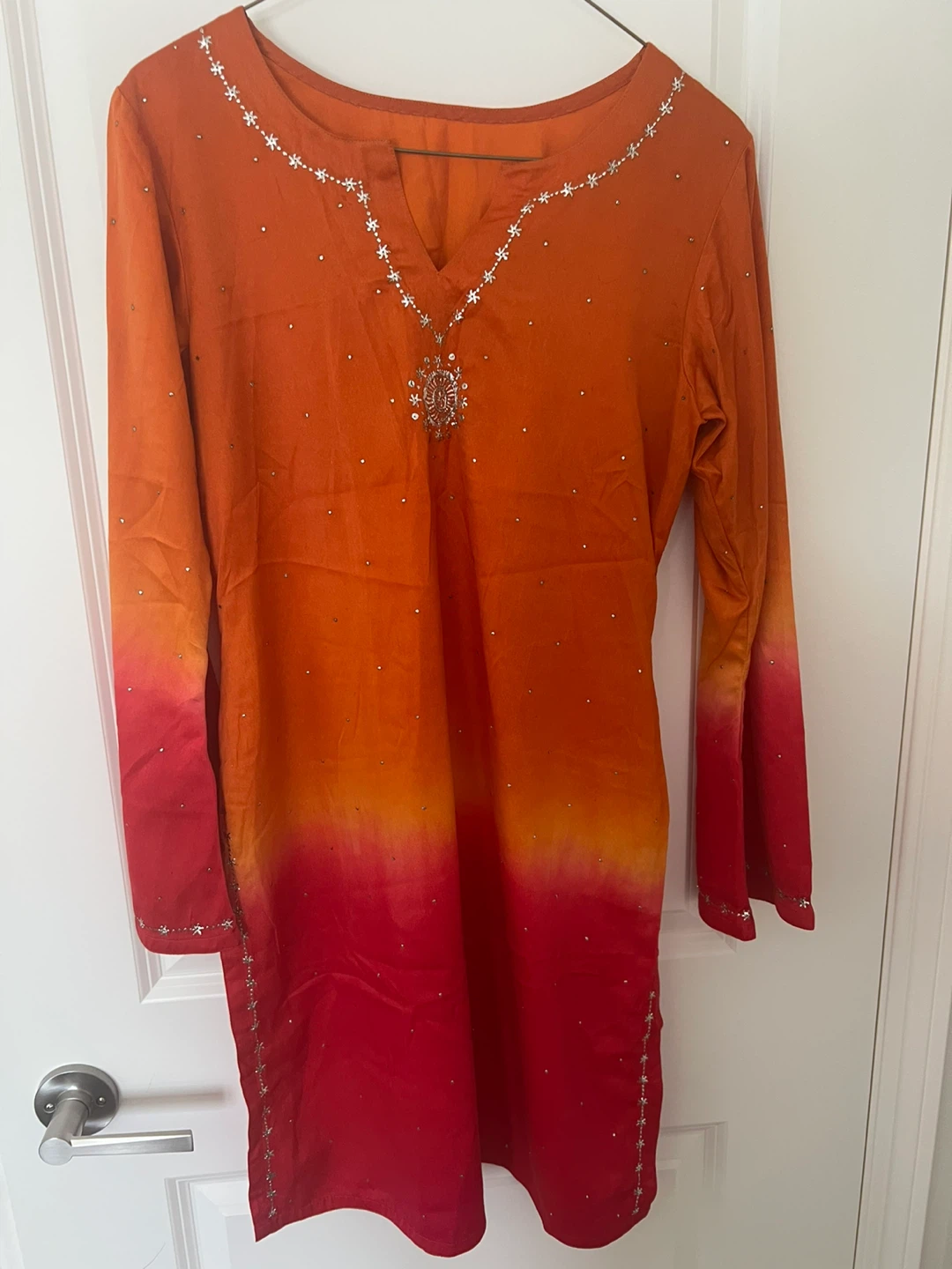 Orange & Pink Ombre Salwar Kameez - photo 2