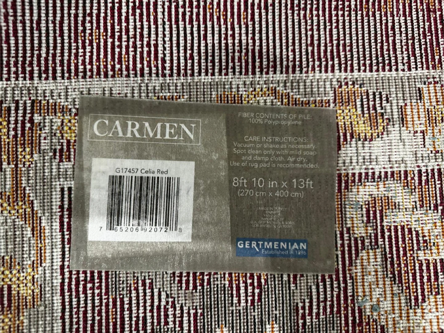 Area Rug - Red, Grey, and Gold - photo 4