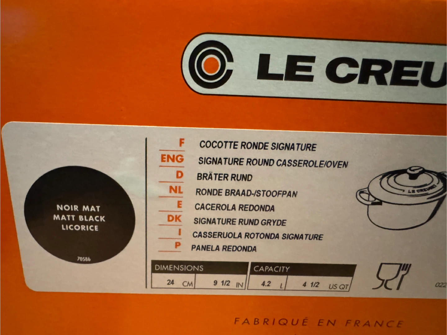 Le Creuset 4.2. Liquorice  Signature Round Dutch Oven - photo 3