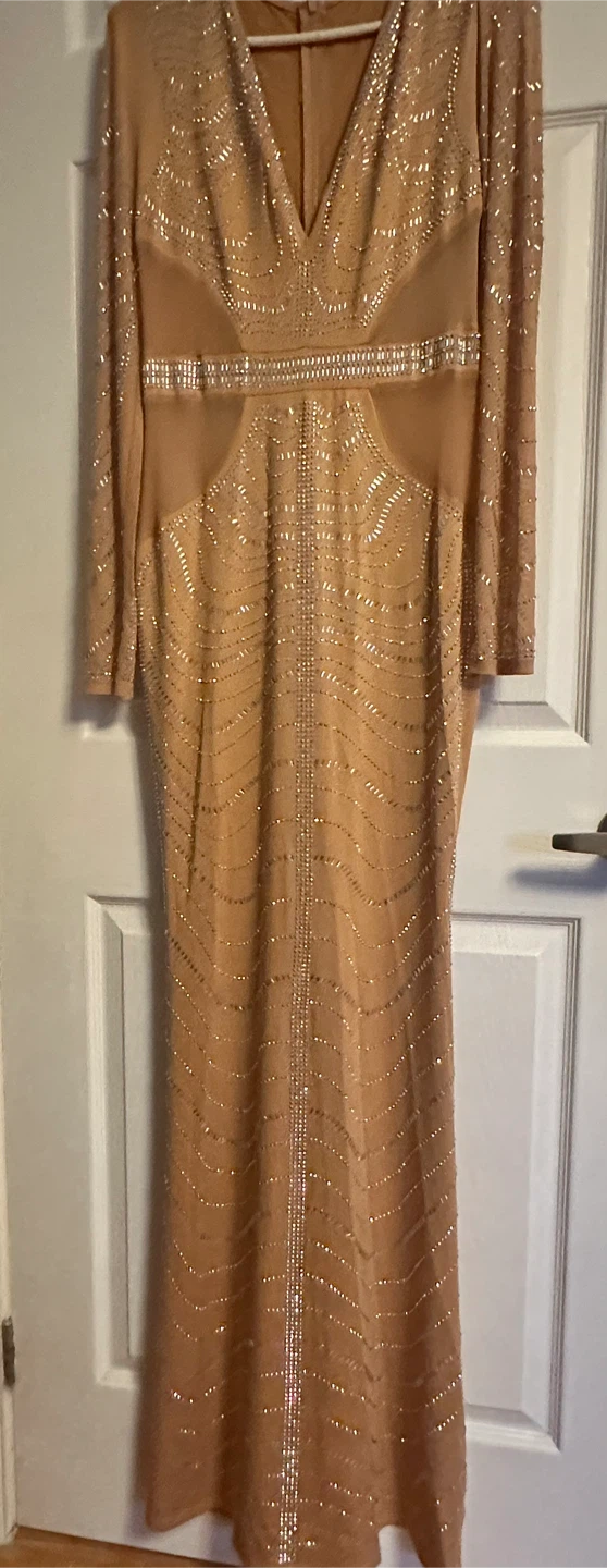 Beige Embellished Maxi Dress - photo 2