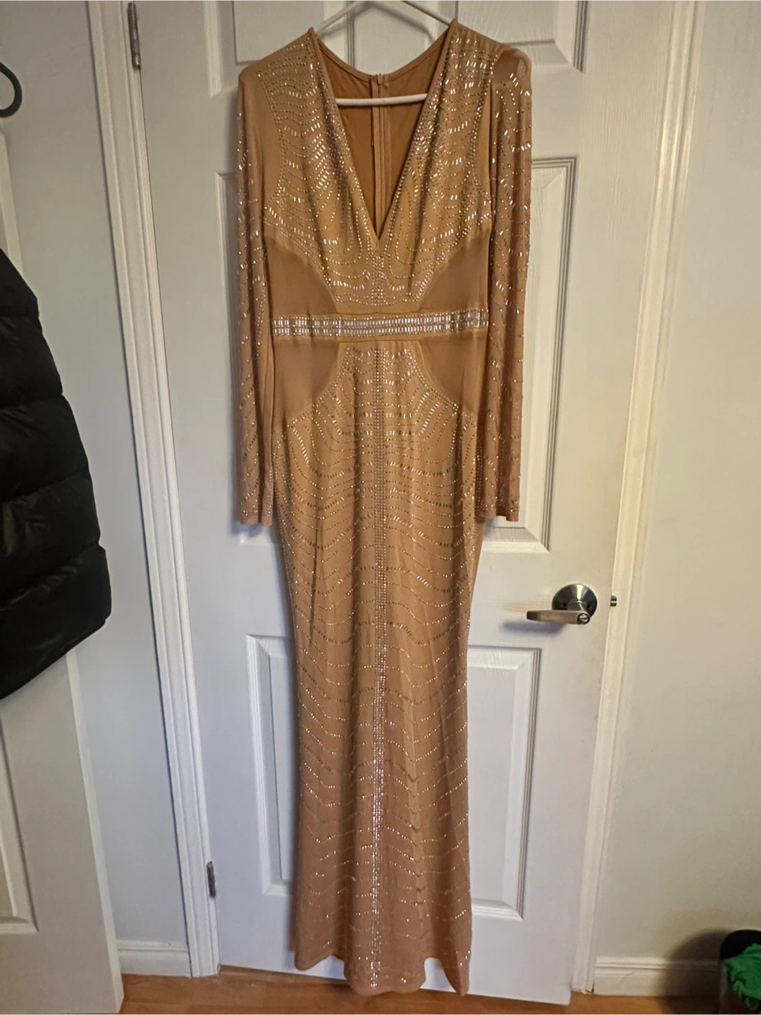 Beige Embellished Maxi Dress - photo 4