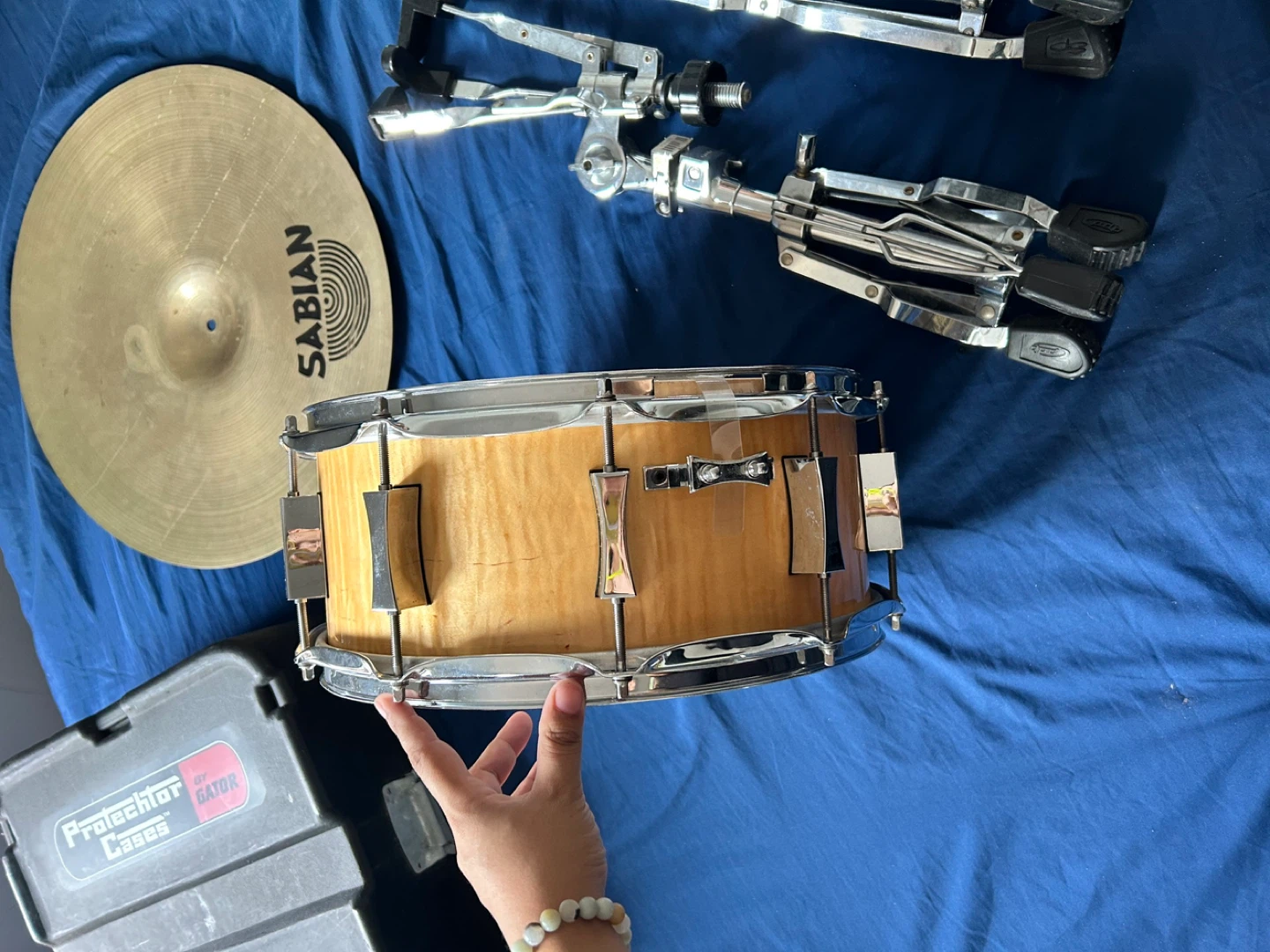 Drum Parts: Snare (with case), Stool, Cymbal and two stands!