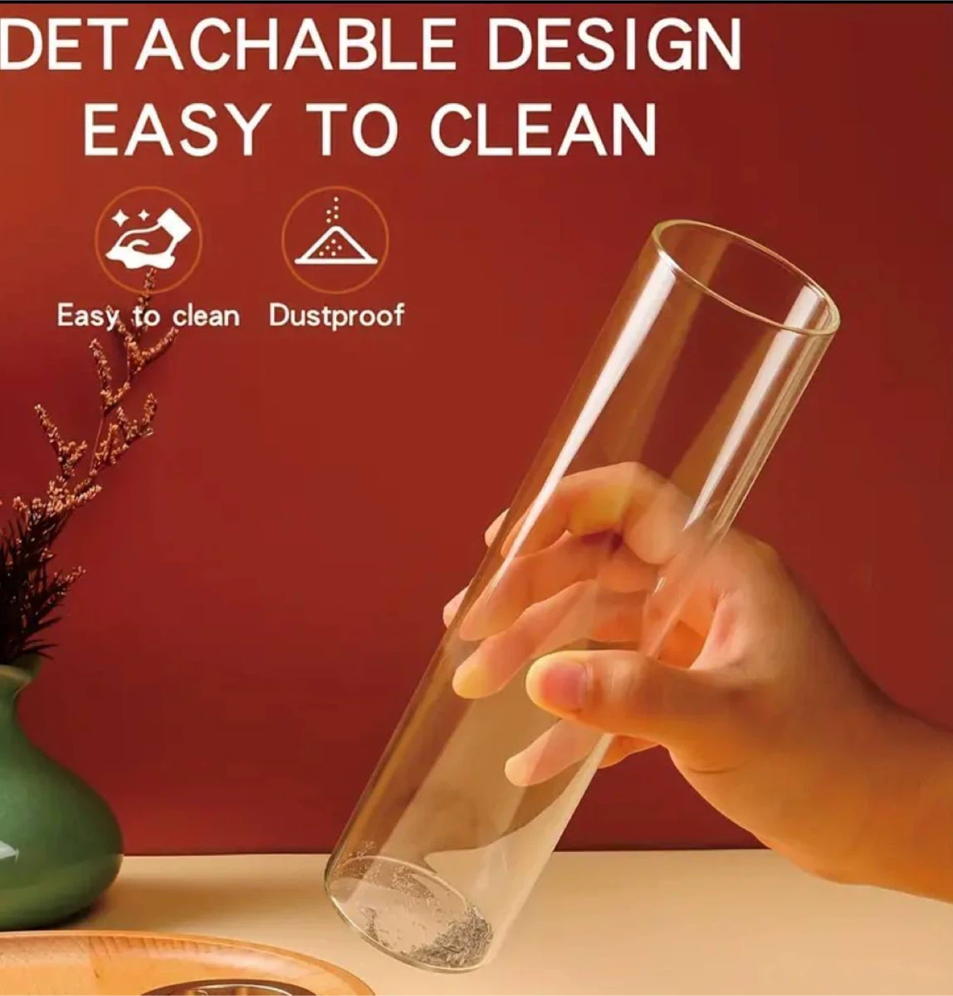 Elegant Glass Incense Holder with Brass - photo 2