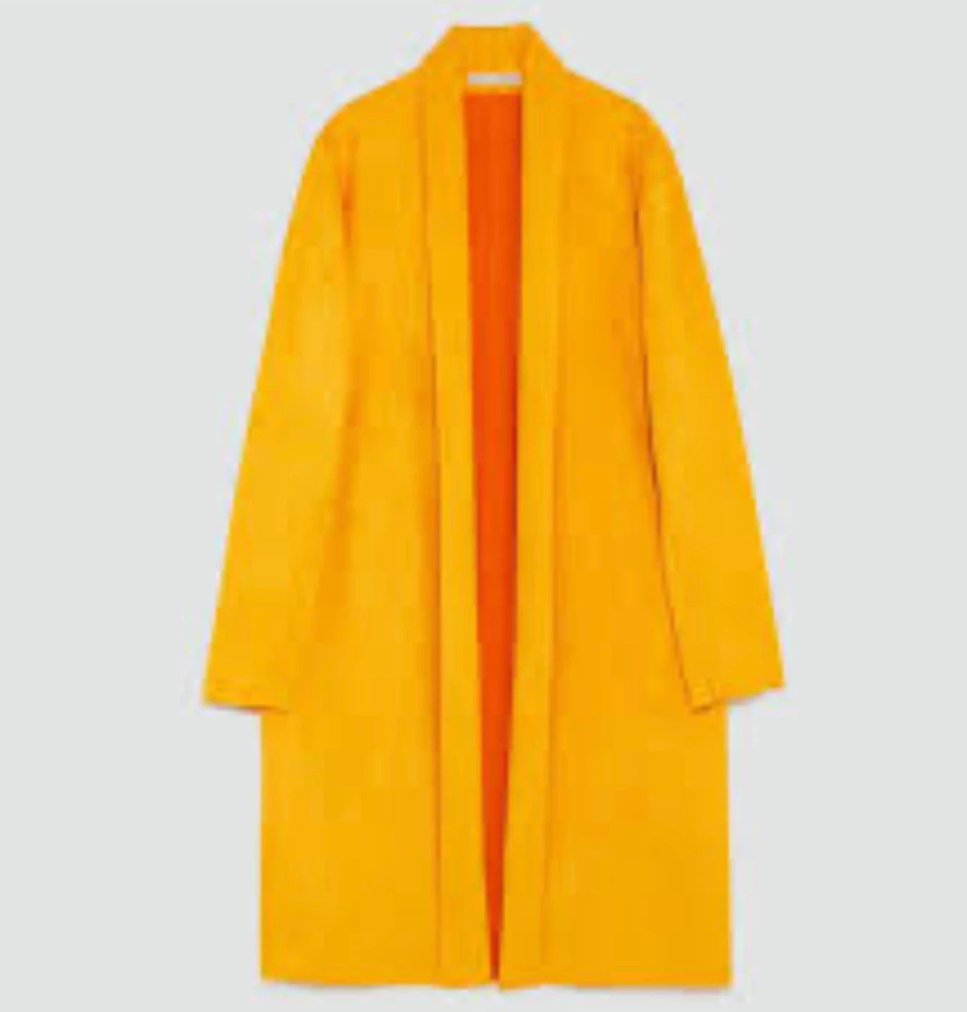 Zara Faux Suede Yellow Coat - photo 2