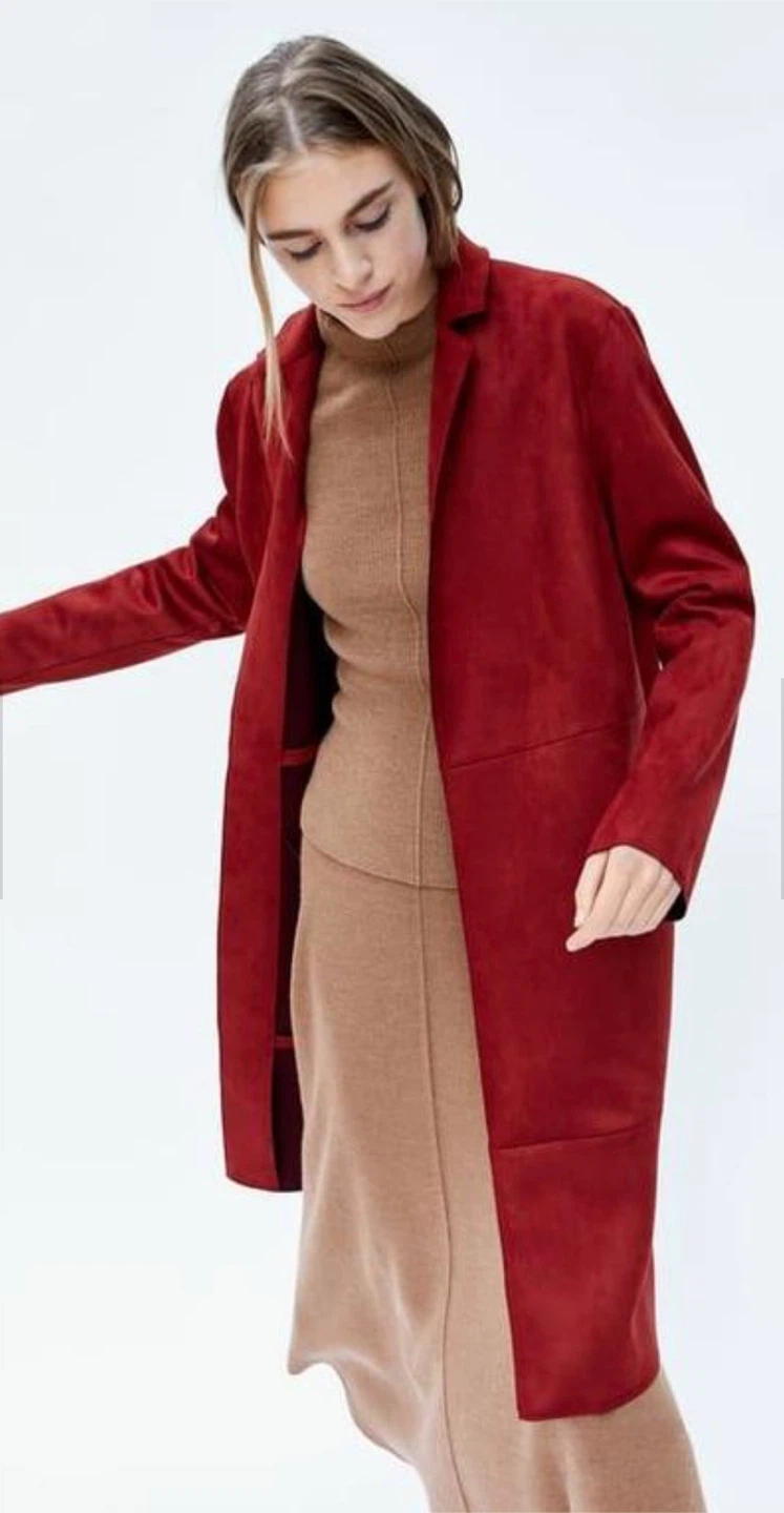 Zara Faux Suede Coat - photo 3