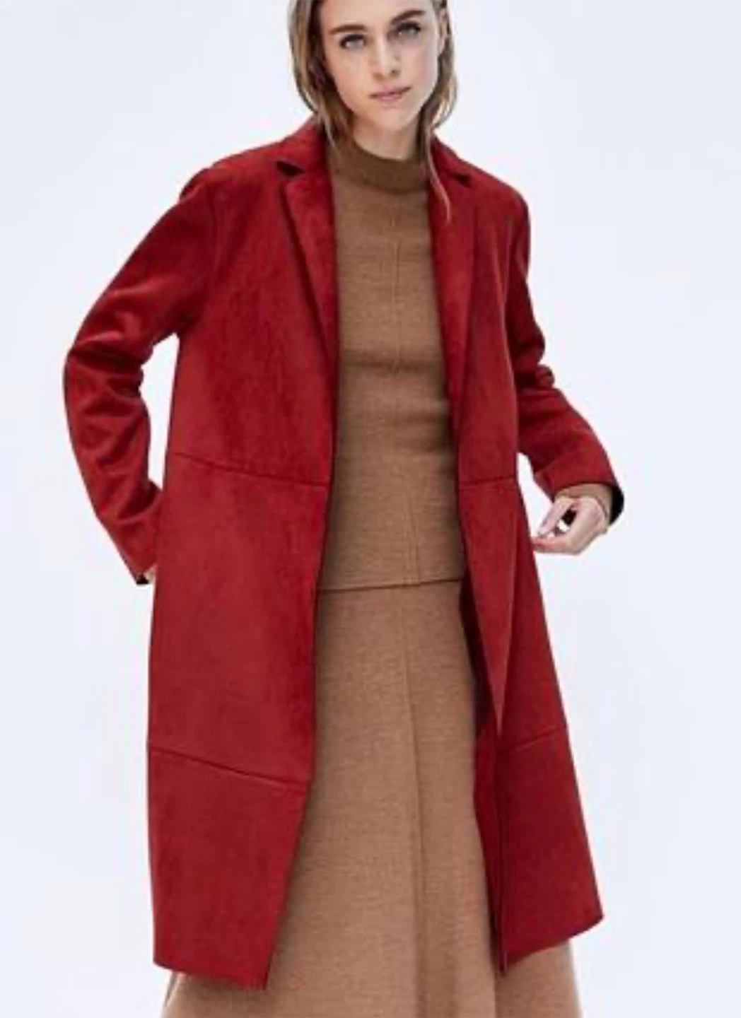 Zara Faux Suede Coat