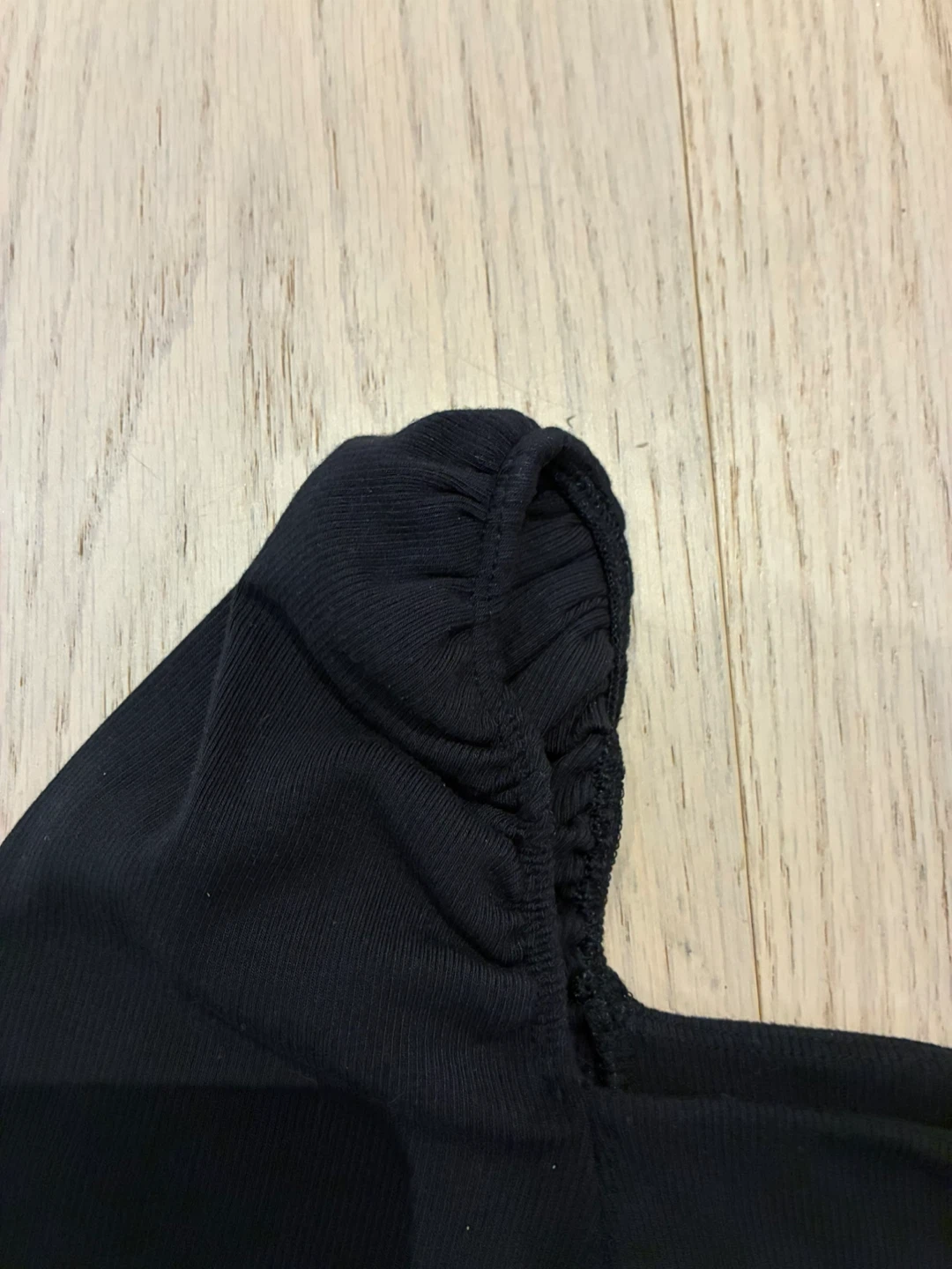 Wilfred Black Ribbed Bodysuit - Square Neck, Long Sleeve - photo 4