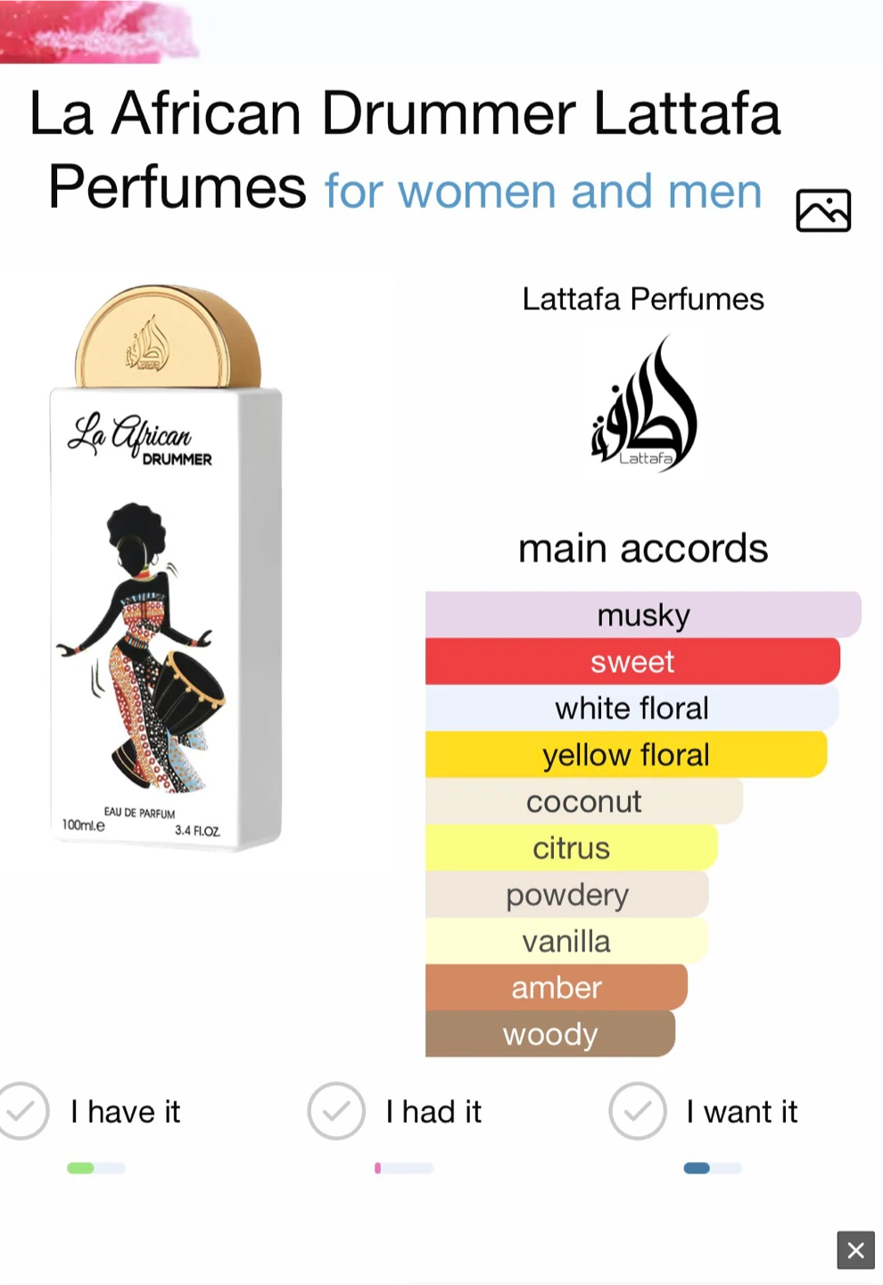 Lattafa Pride La African Drummer Eau de Parfum 100ml - photo 3