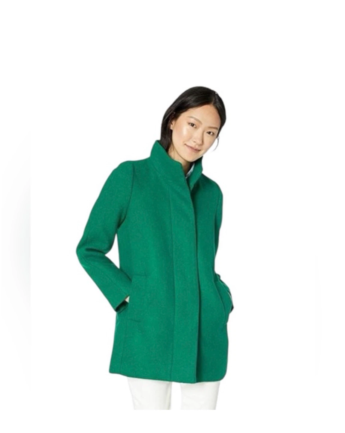 J.Crew Green Mercantile Wool Blend Coat