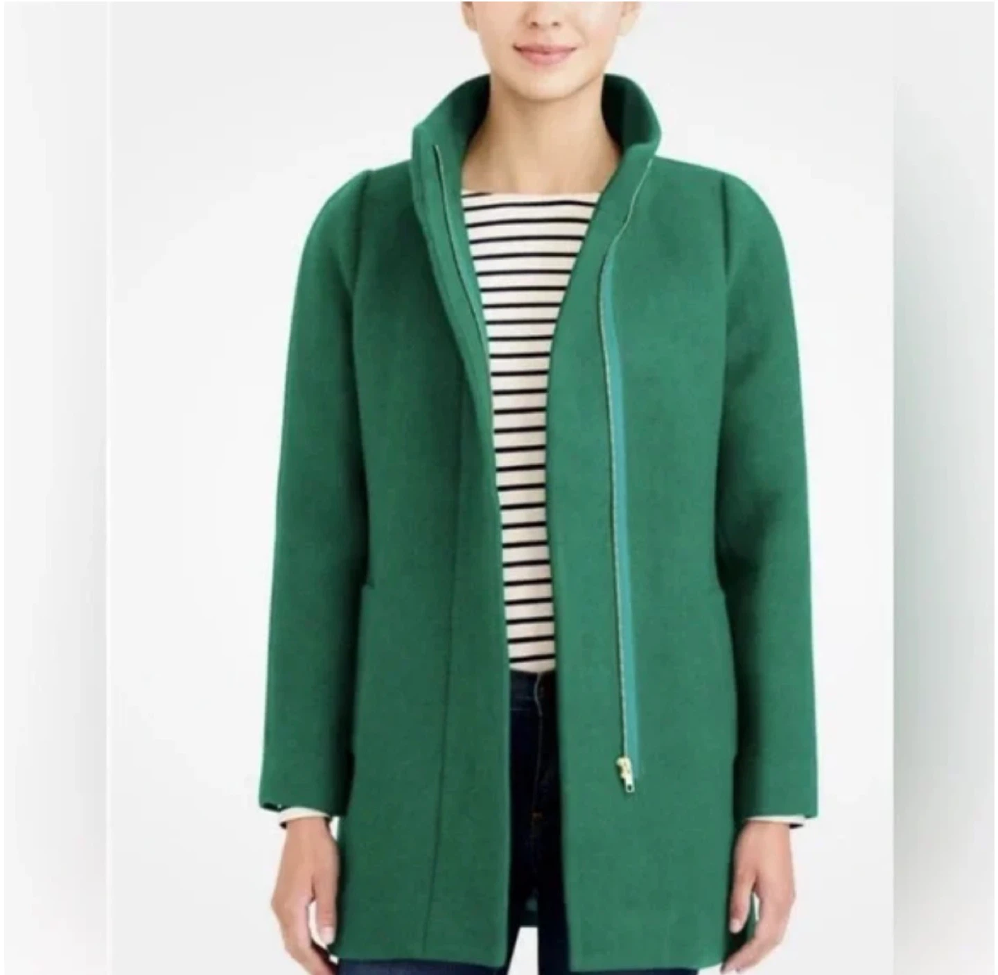 J.Crew Green Mercantile Wool Blend Coat - photo 2