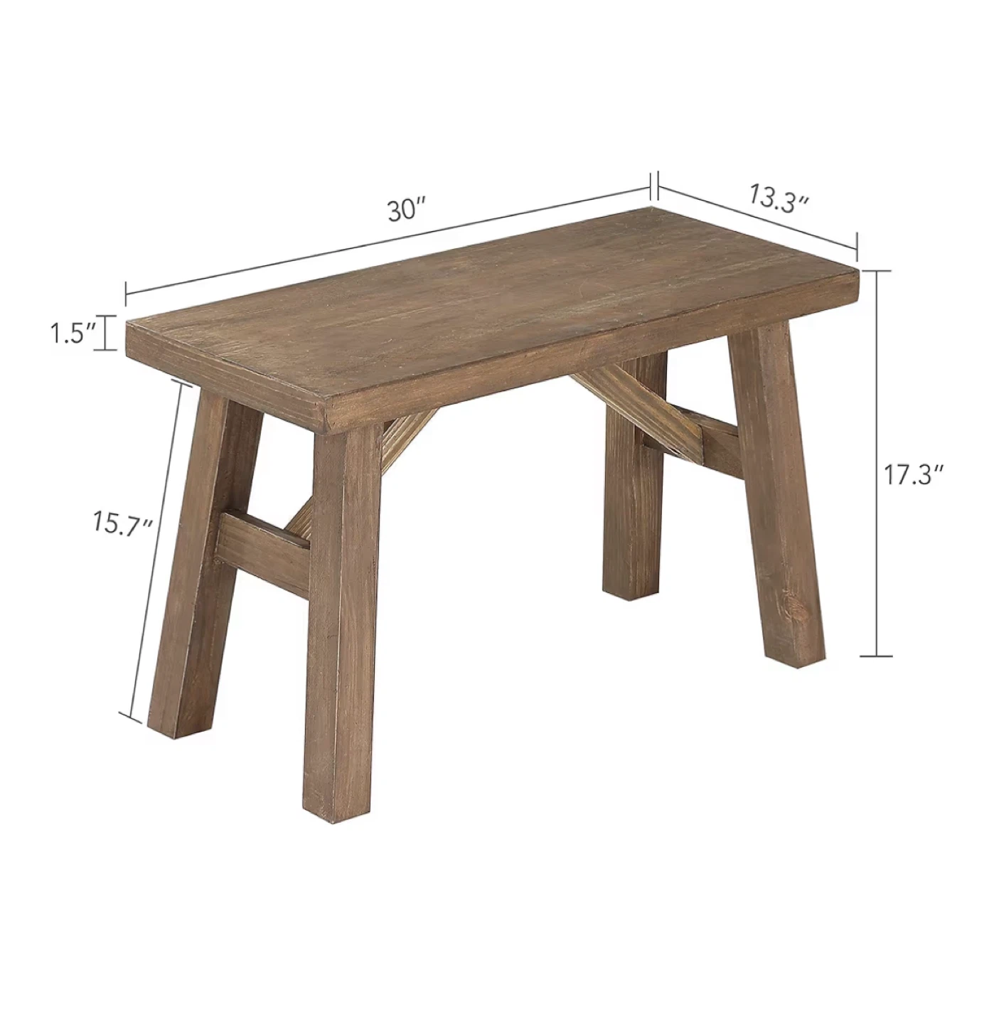 30" Wood Bench - photo 2