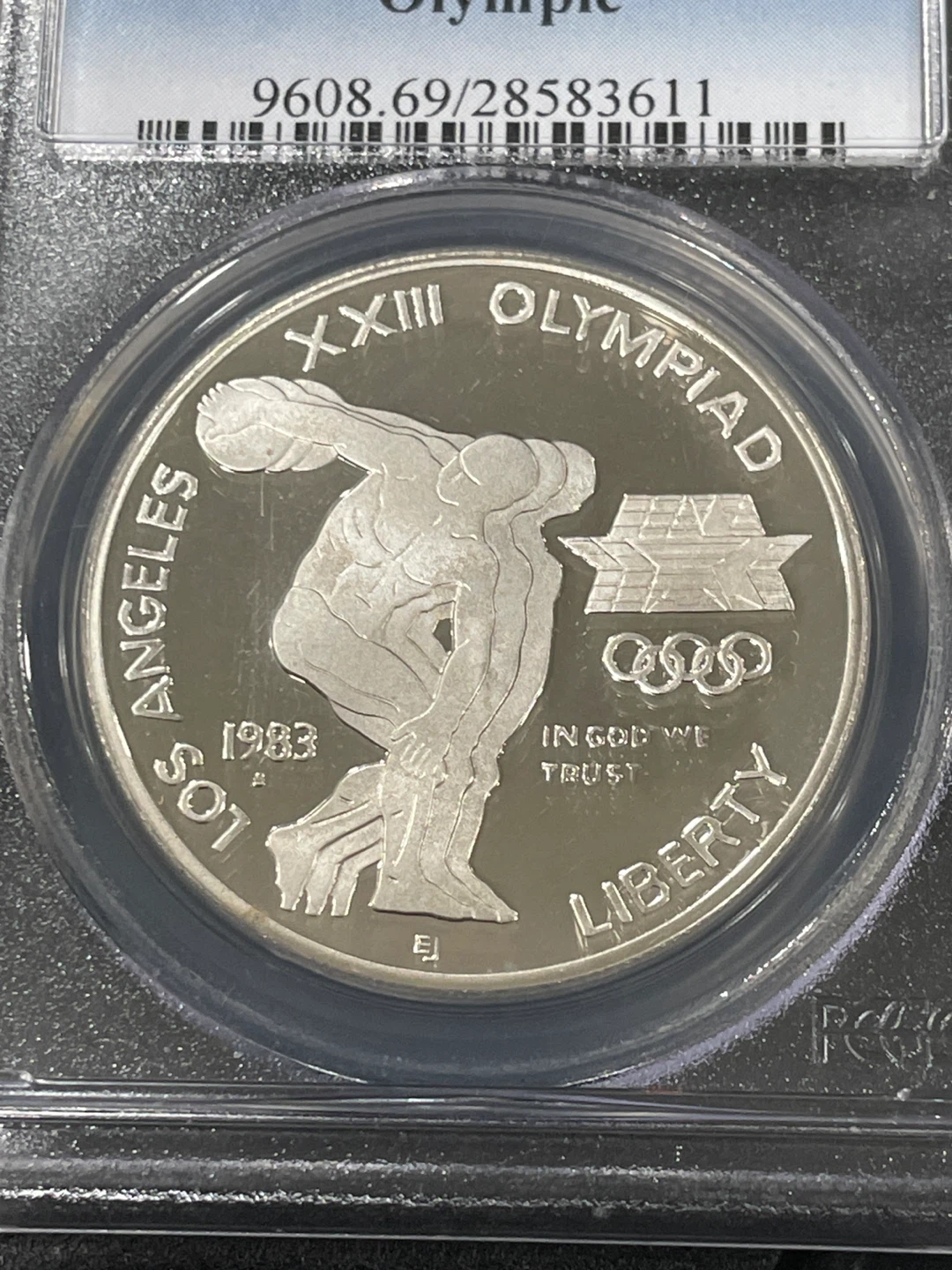 1983-S PCGS PR69DCAM Olympic Silver Dollar - photo 4