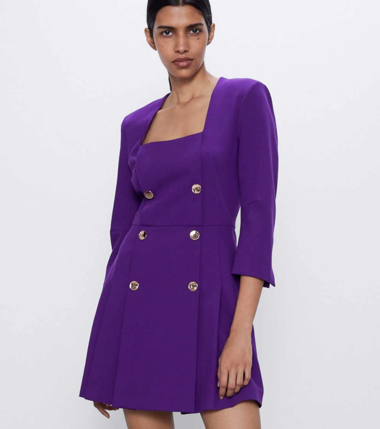 Zara Buttoned Blazer Dress