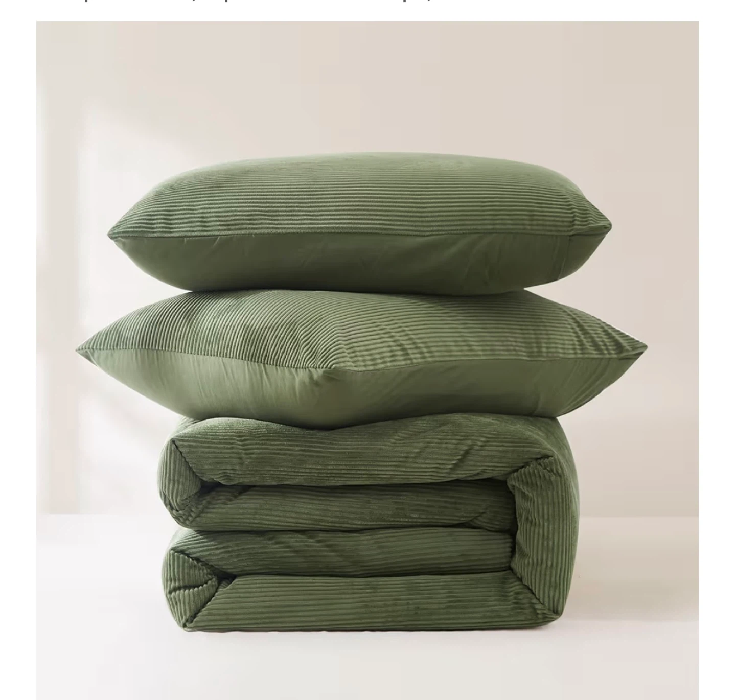 Lush Decor Arden Olive Corduroy King Comforter Set - photo 2