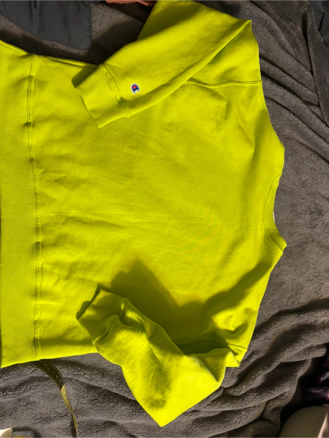 Champion Crewneck Sweatshirt - Neon Yellow, Size L - photo 5