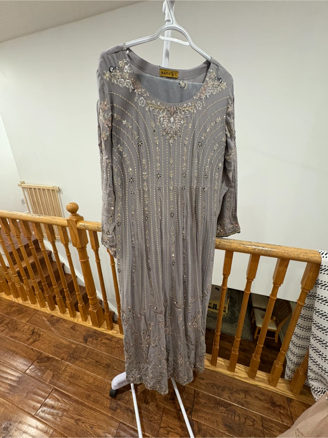 3 Piece Rafia Embroidered Dress - Size L