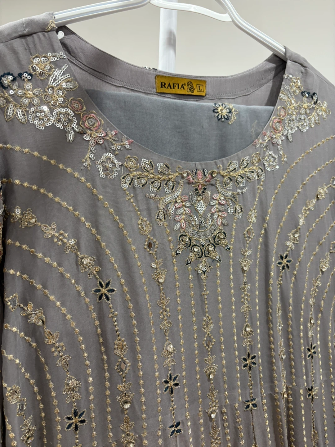 3 Piece Rafia Embroidered Dress - Size L - photo 3