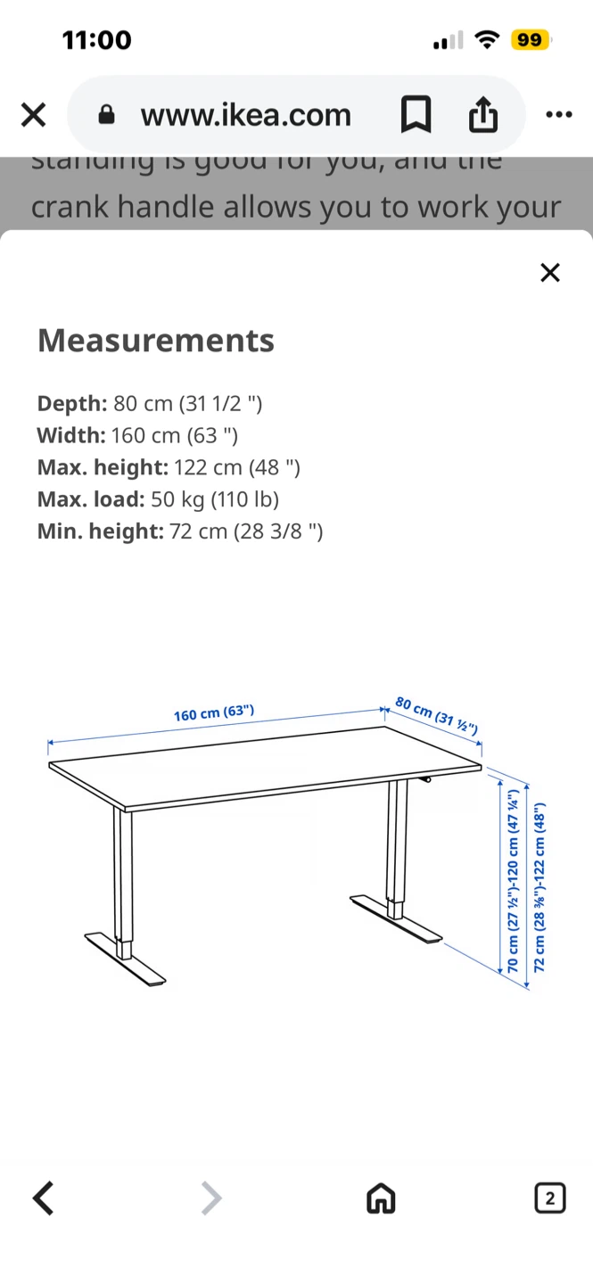 adjustable height desk - photo 5